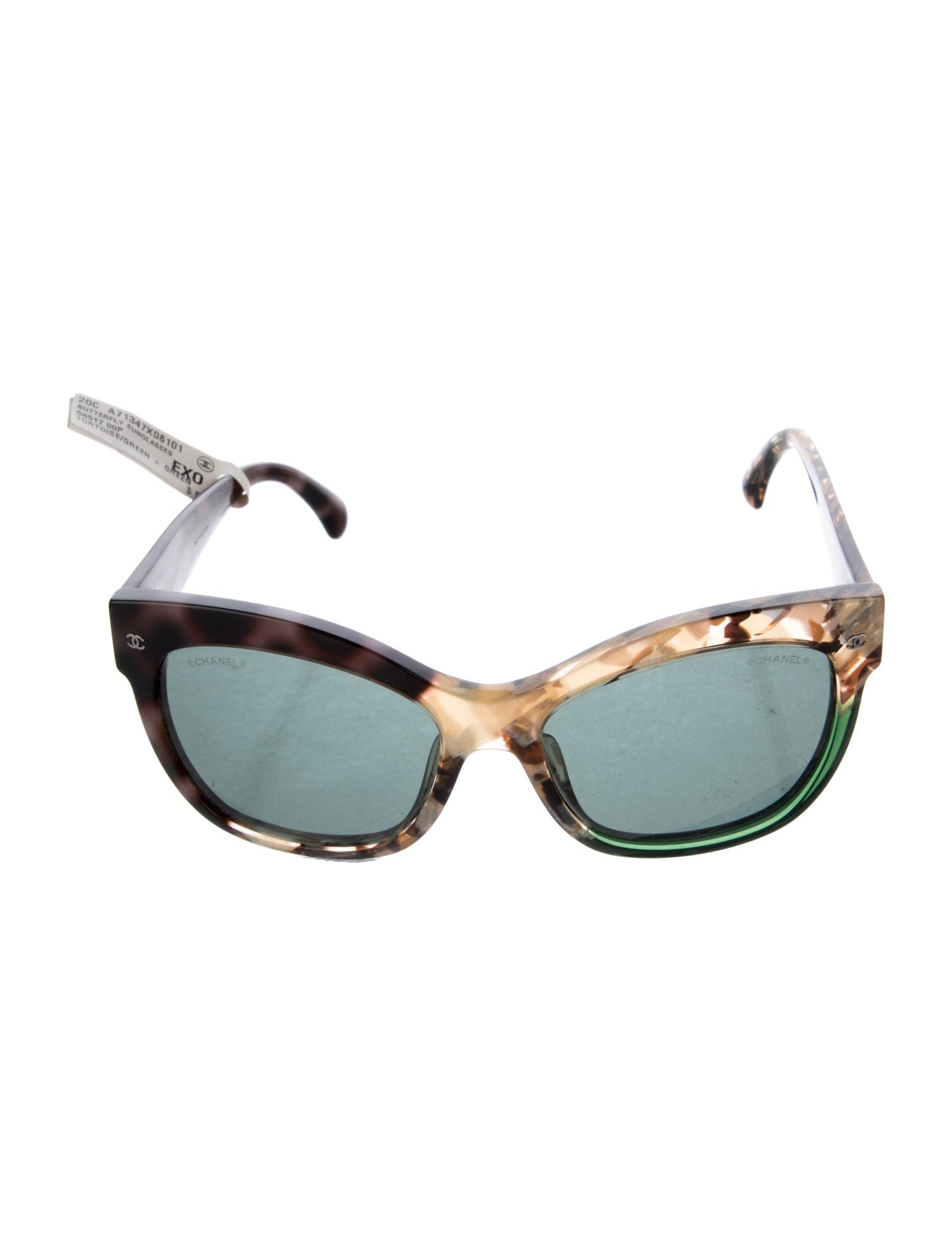 Chanel Interlocking CC Logo Cat-Eye Sunglasses Chanel Interlocking CC Logo Cat-Eye Sunglasses - Brown  main image 2