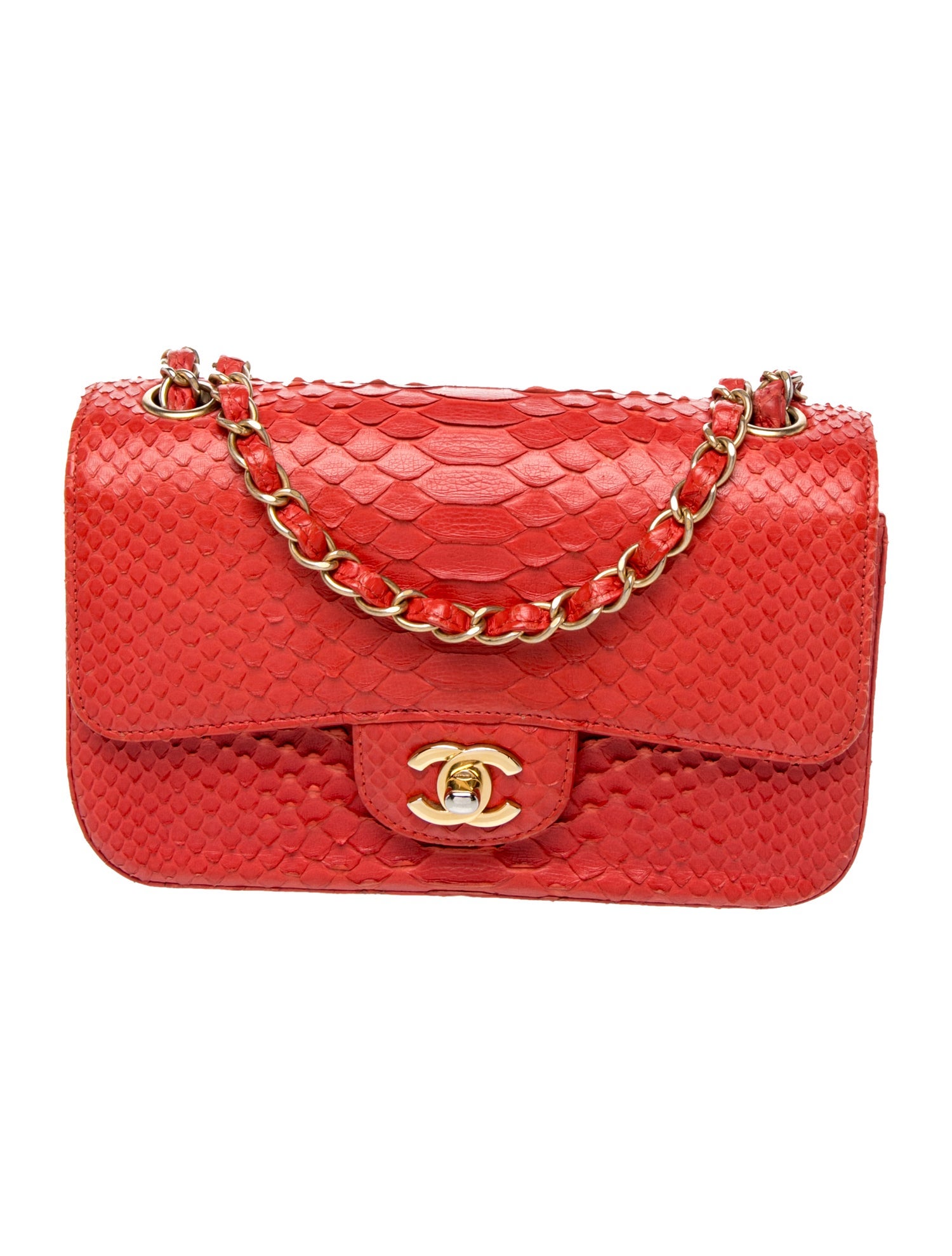 Chanel Python Mini Rectangular Flap Bag