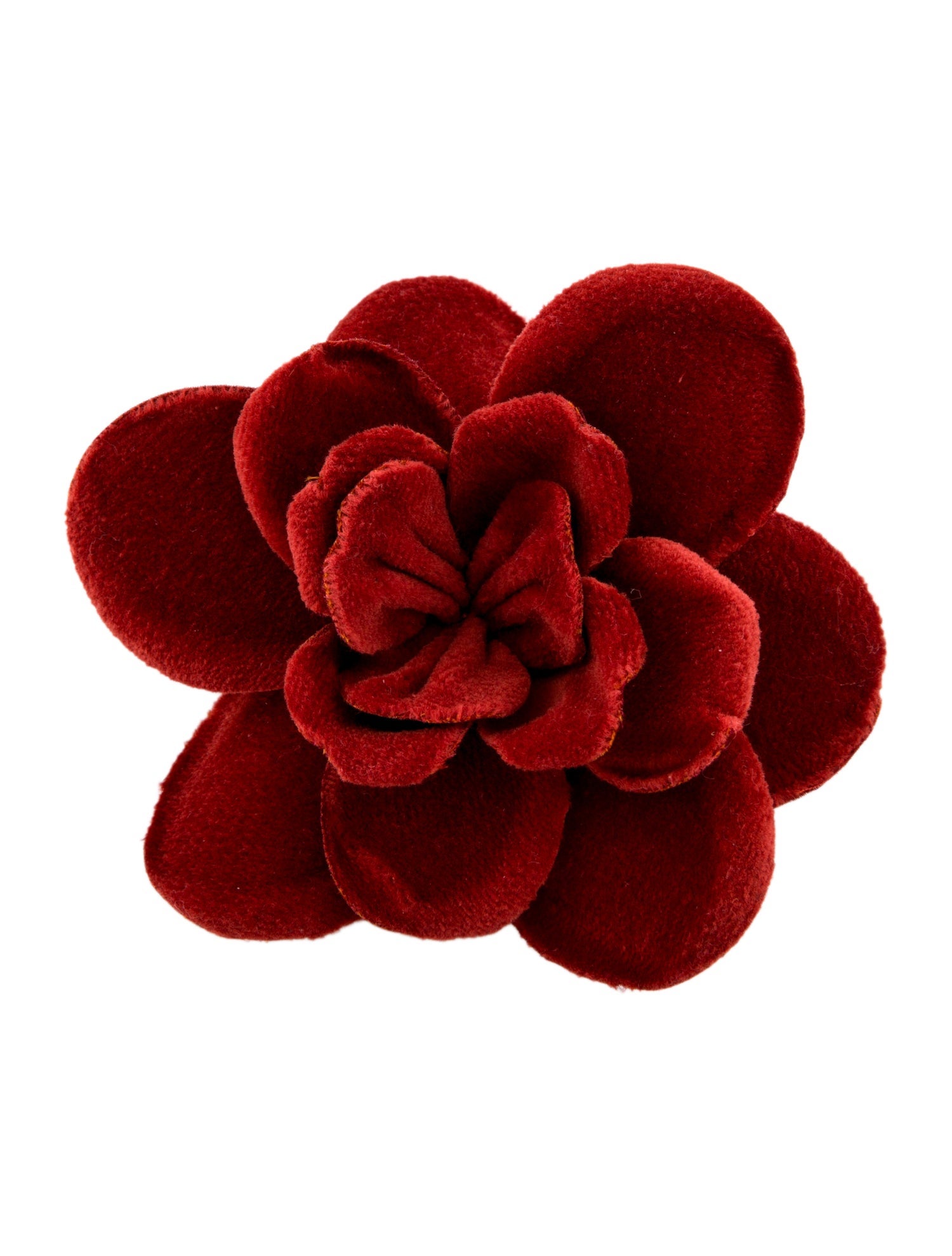 Chanel Vintage Velvet Flower Brooch