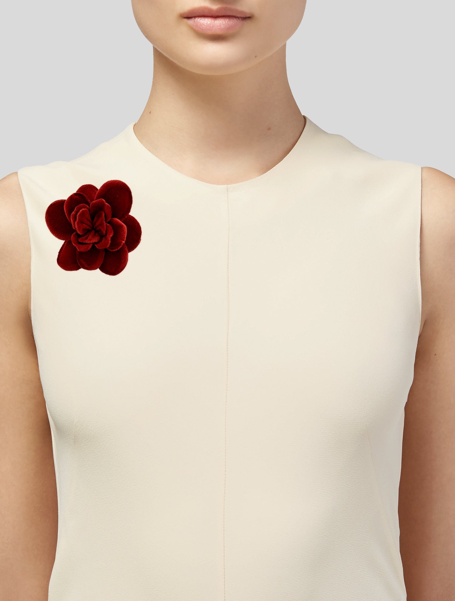 Chanel Vintage Velvet Flower Brooch