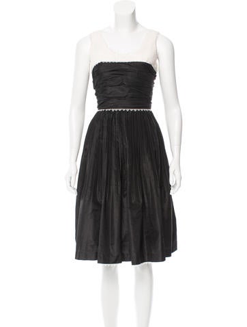 Chanel Lace-Trimmed Silk Dress