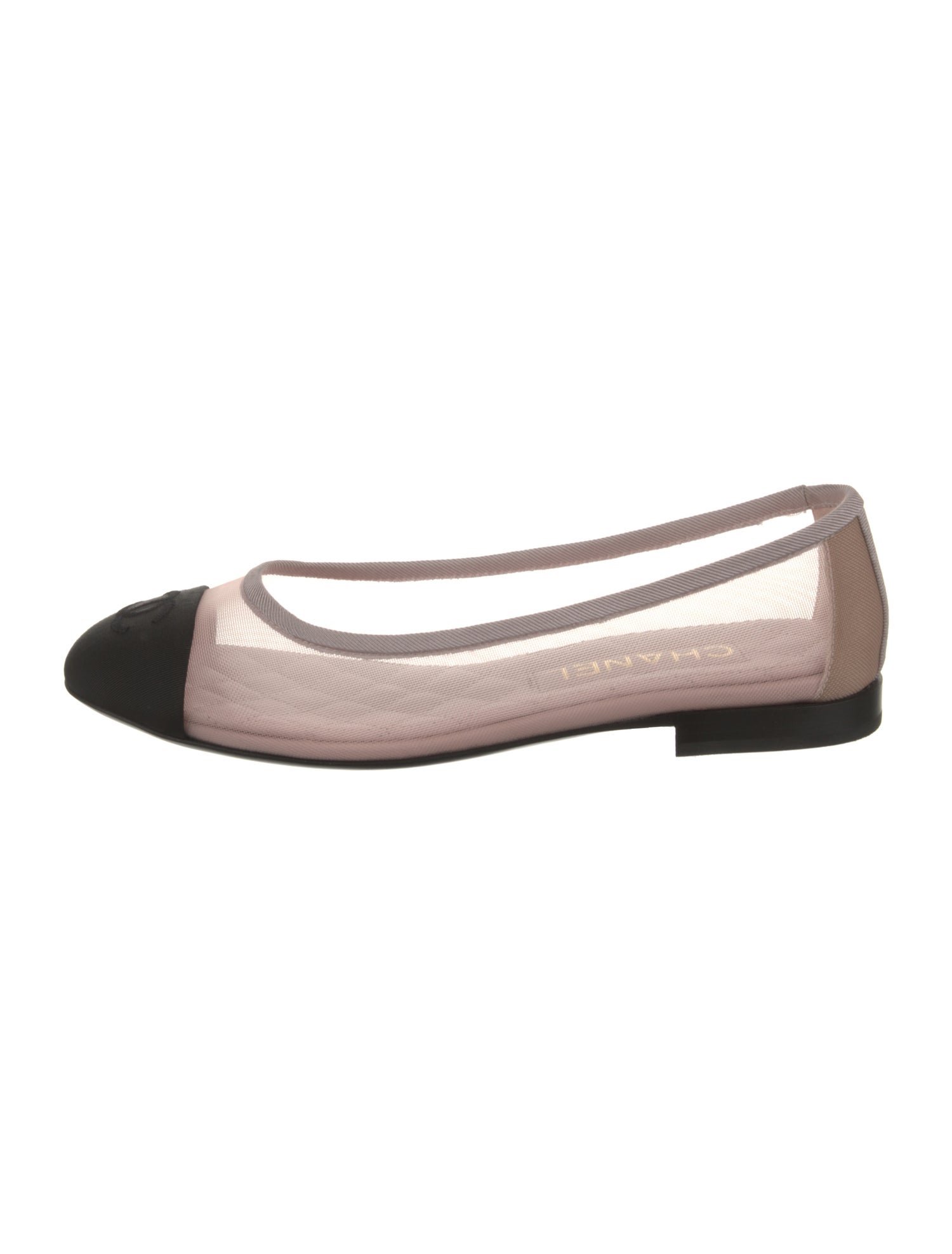 Chanel Interlocking CC Logo Mesh Ballet Flats