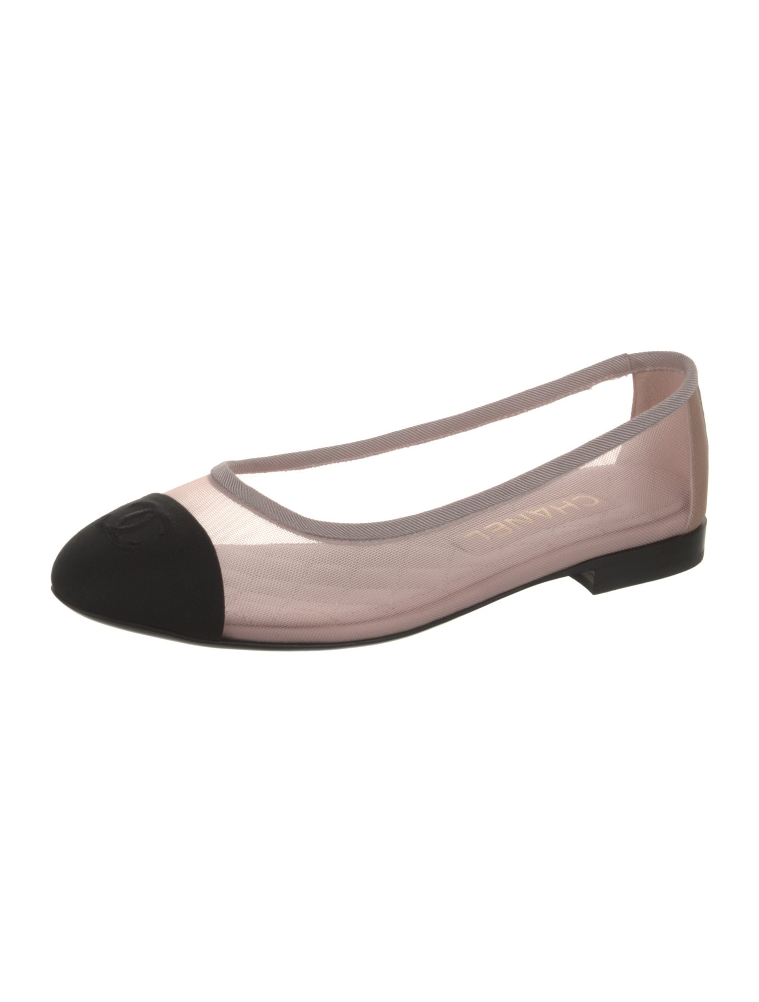 Chanel Interlocking CC Logo Mesh Ballet Flats