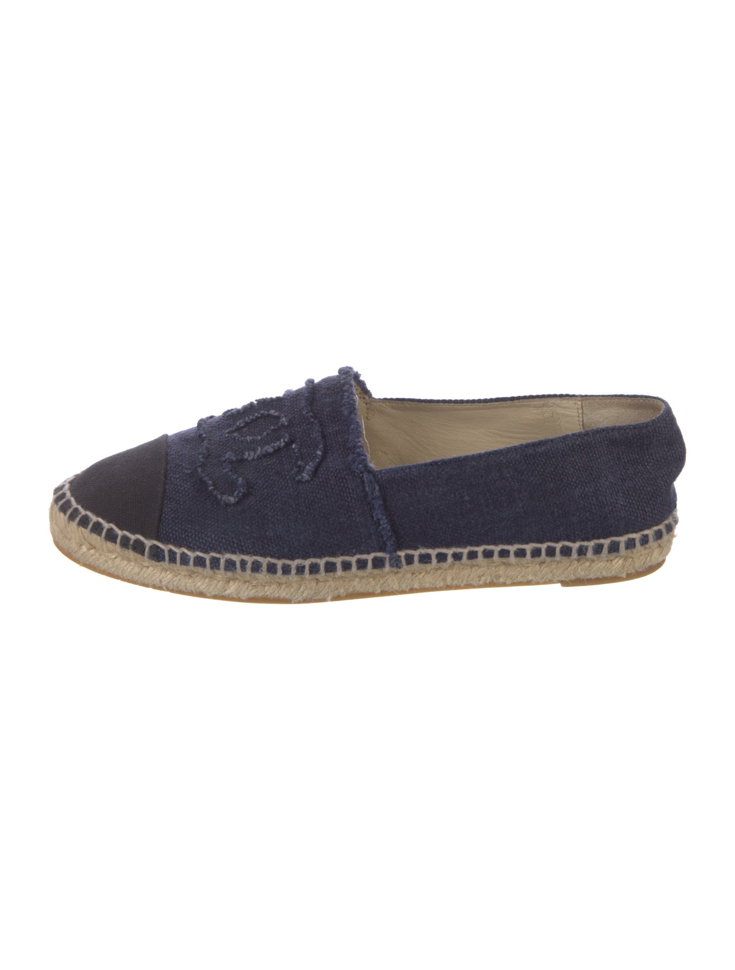 Chanel Interlocking CC Logo Canvas Espadrilles