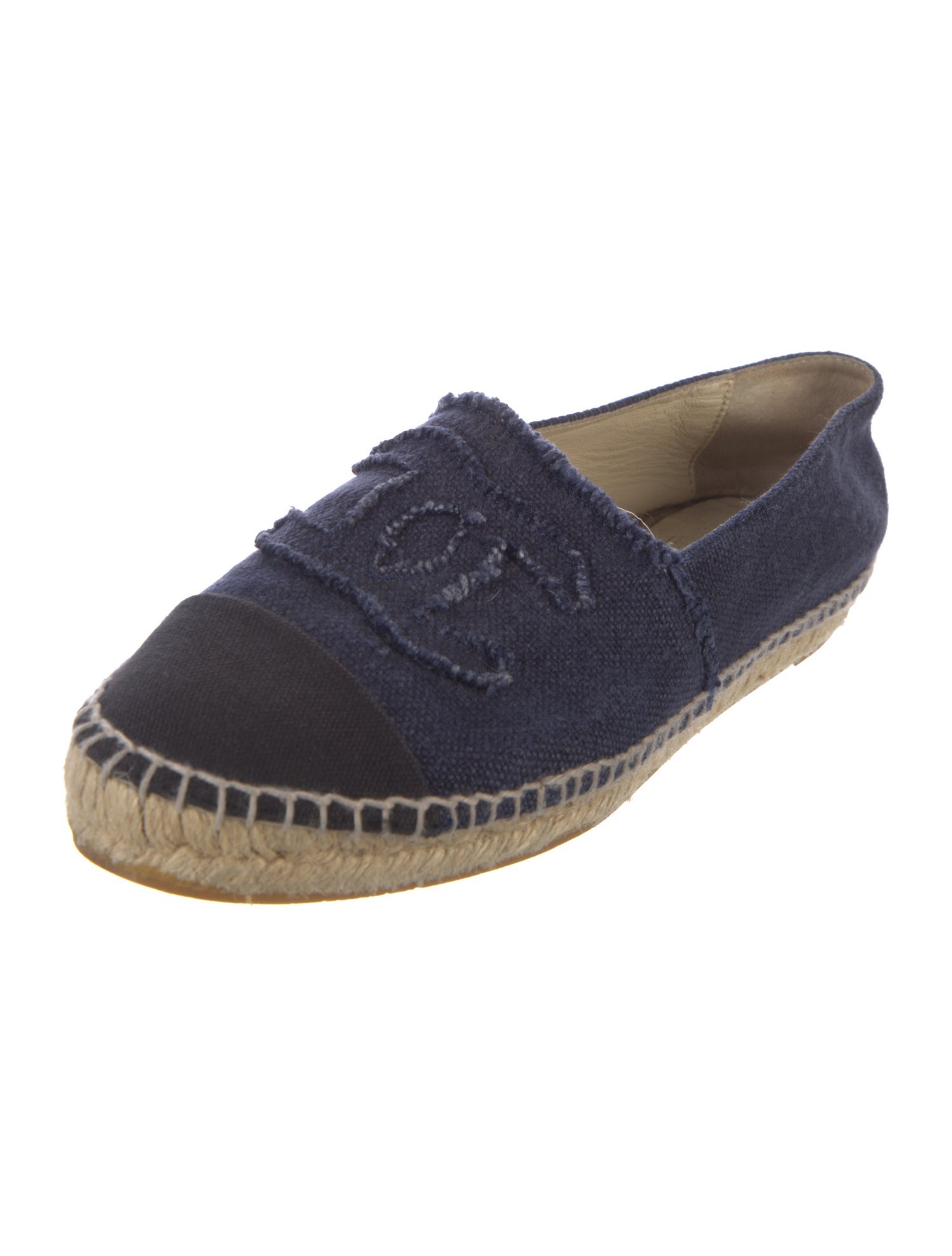 Chanel Interlocking CC Logo Canvas Espadrilles