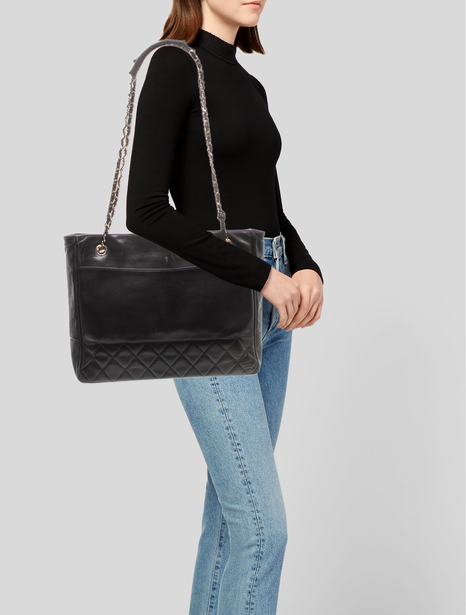 Chanel Quilted Chain Tote