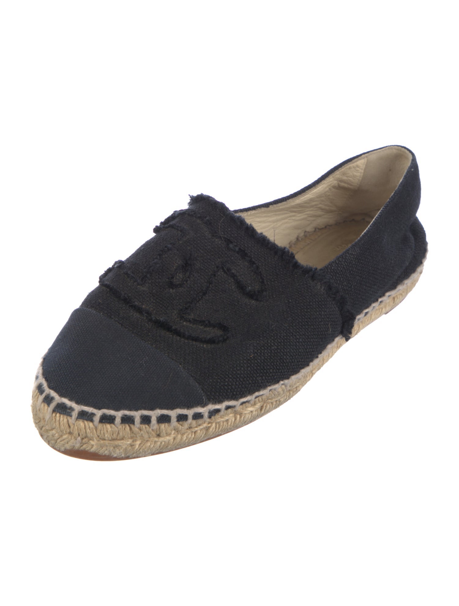 Chanel Interlocking CC Logo Canvas Espadrilles