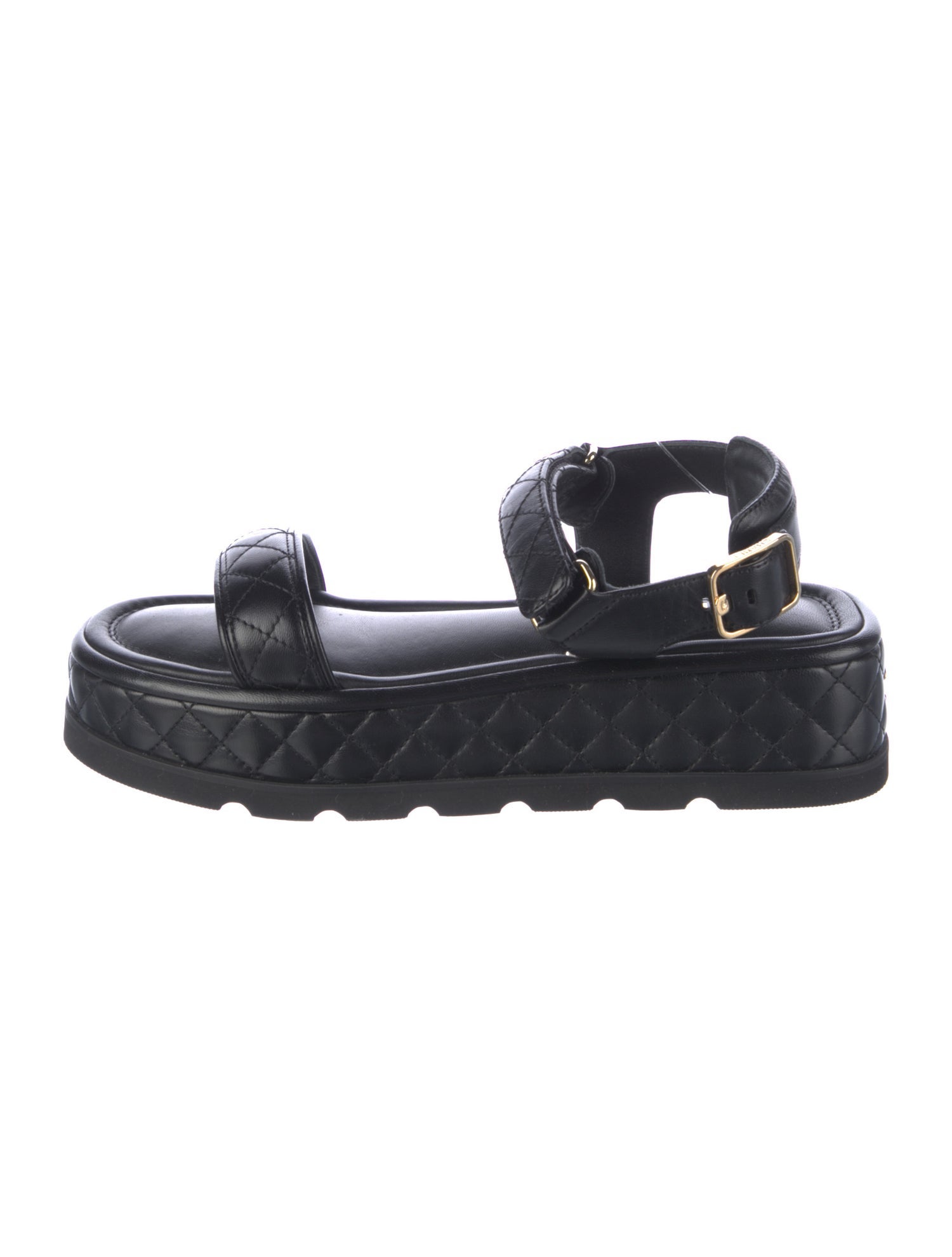 Chanel Interlocking CC Logo Lambskin Espadrilles