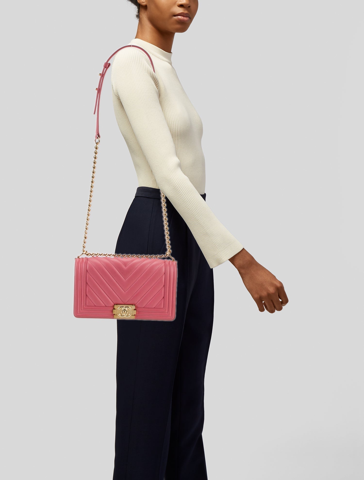 Chanel Medium Chevron Boy Bag