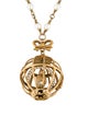 Chanel Crystal & Pearl Bird Cage Pendant Necklace