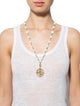Chanel Crystal & Pearl Bird Cage Pendant Necklace