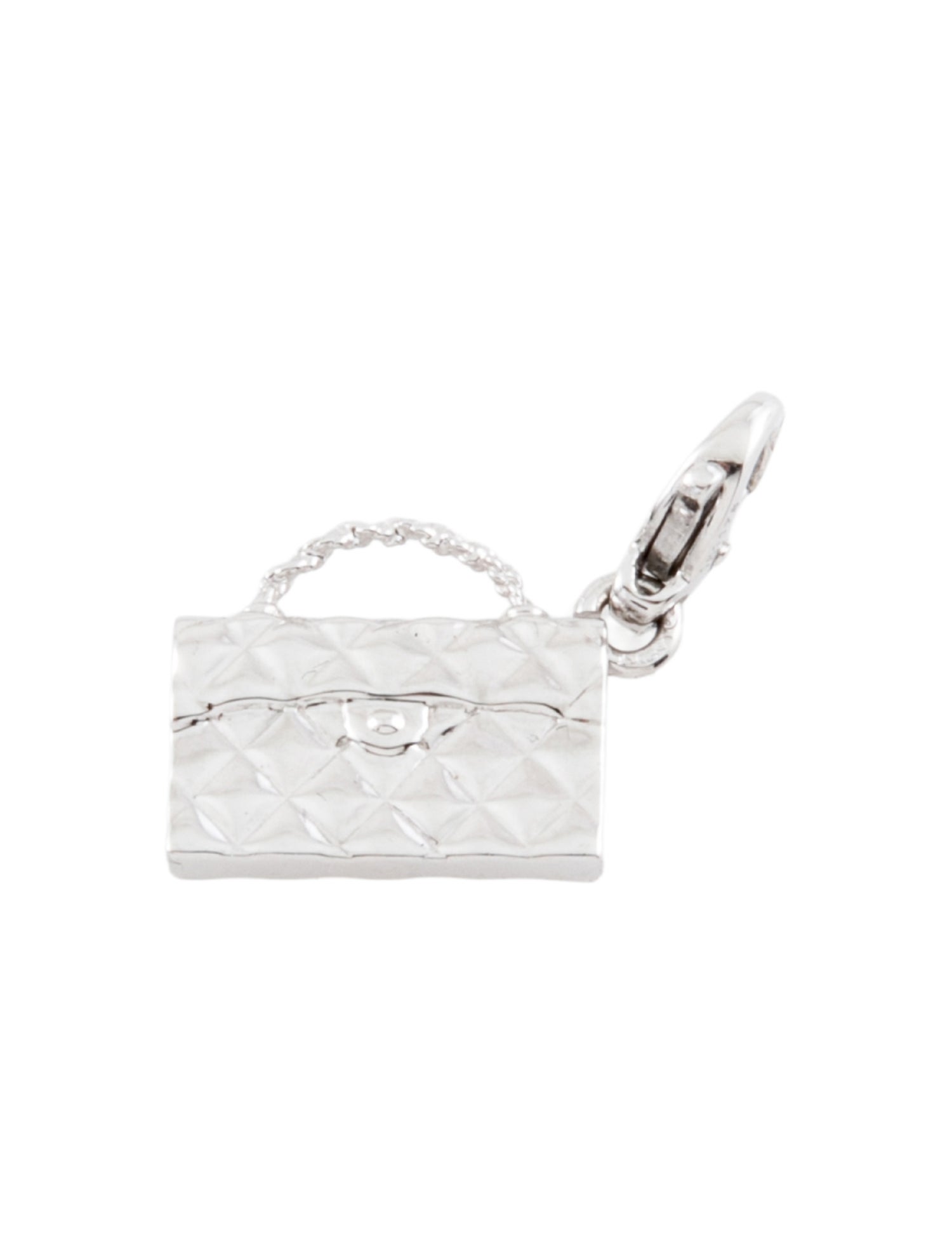 Chanel 18K Quilted Bag Charm