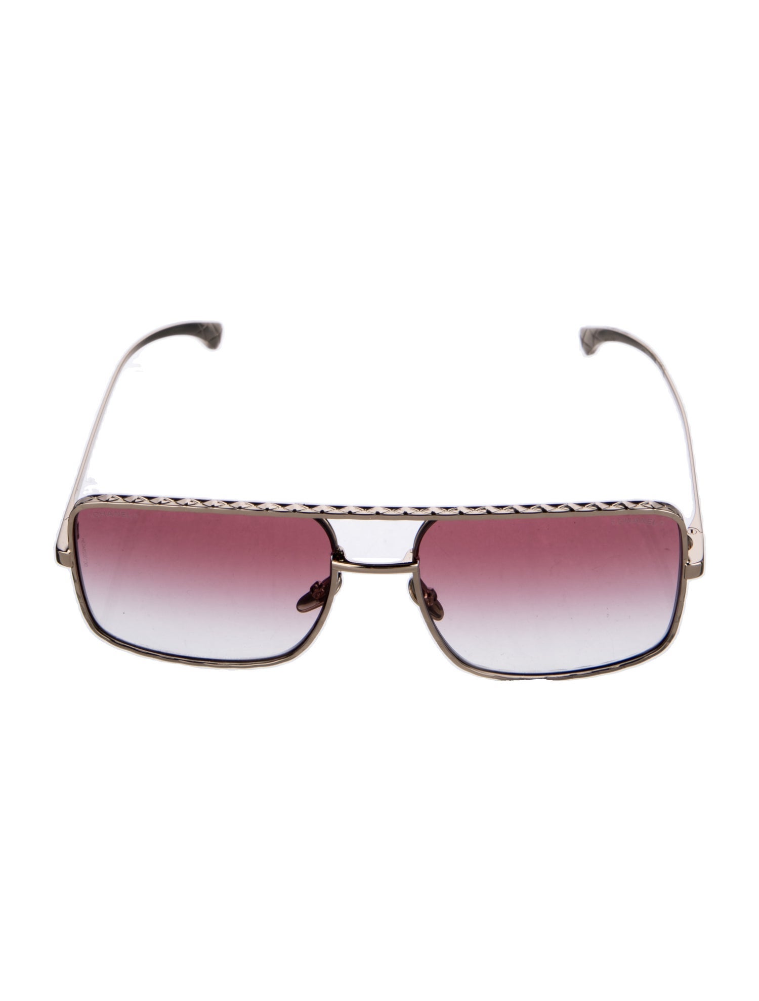 Chanel Pilot Interlocking CC Logo Sunglasses