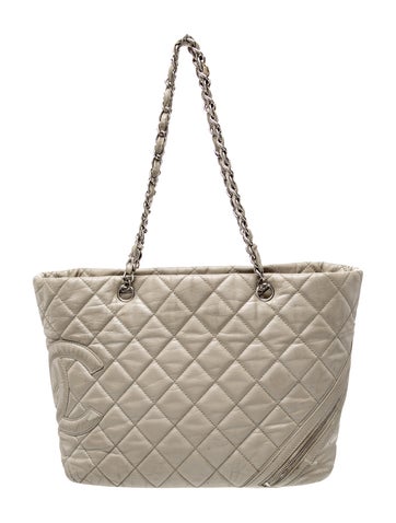 Pre-owned Chanel Cotton Club Tote In Gray
