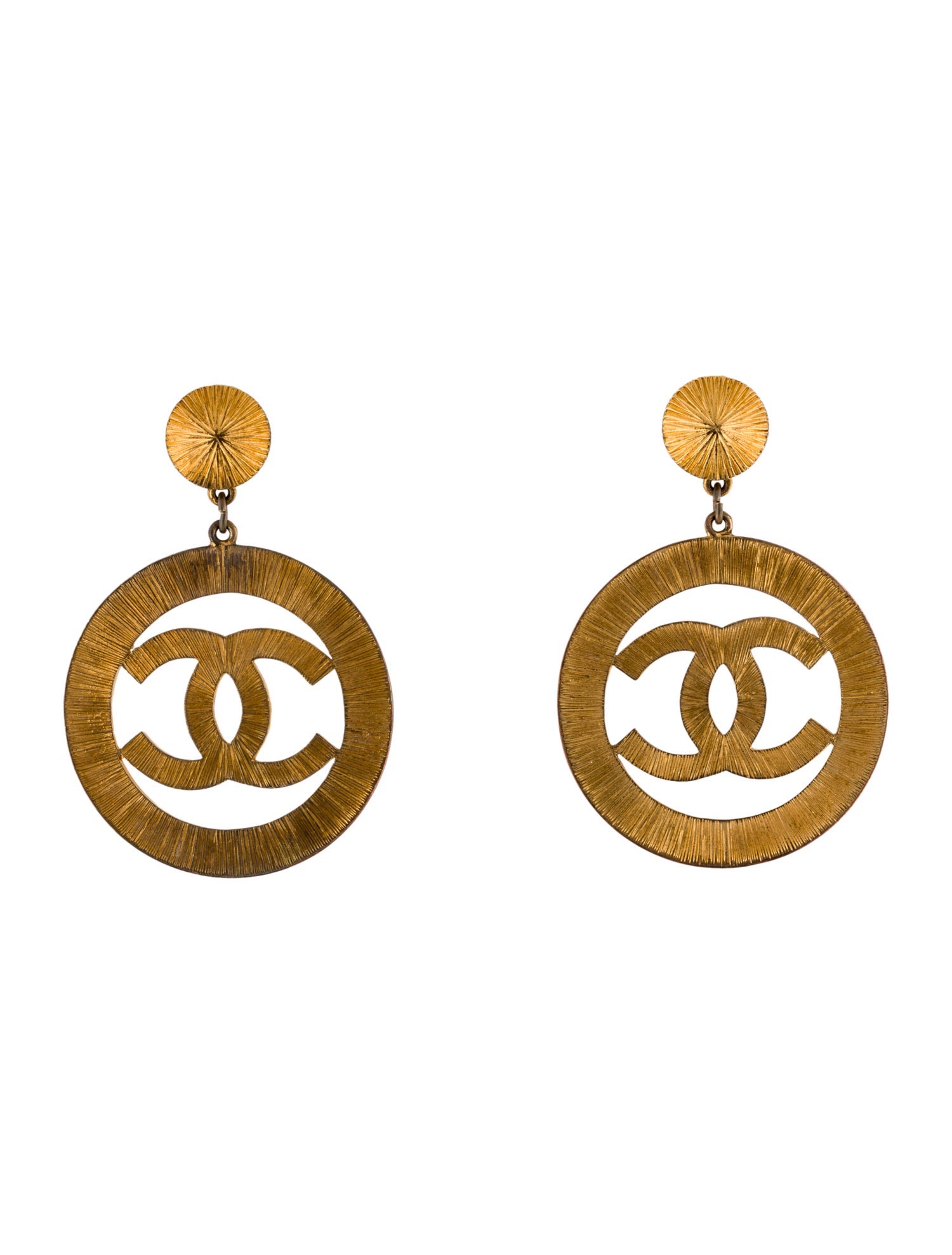 Chanel Vintage CC Clip-On Drop Earrings