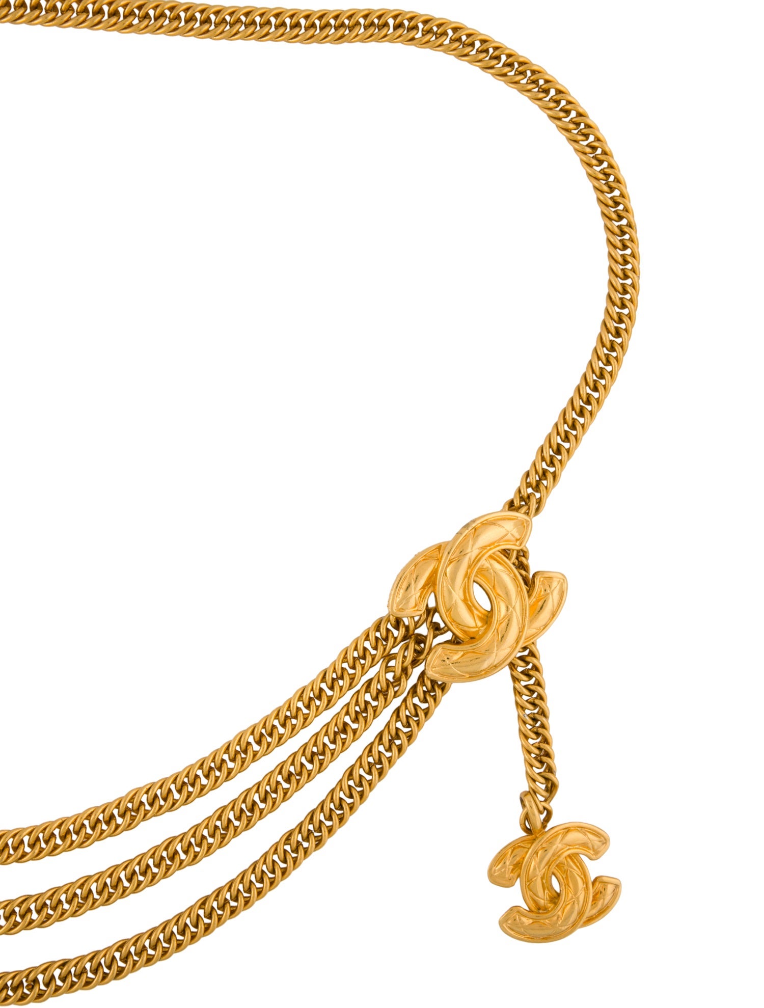 Chanel Interlocking CC Logo Skinny Waist Belt