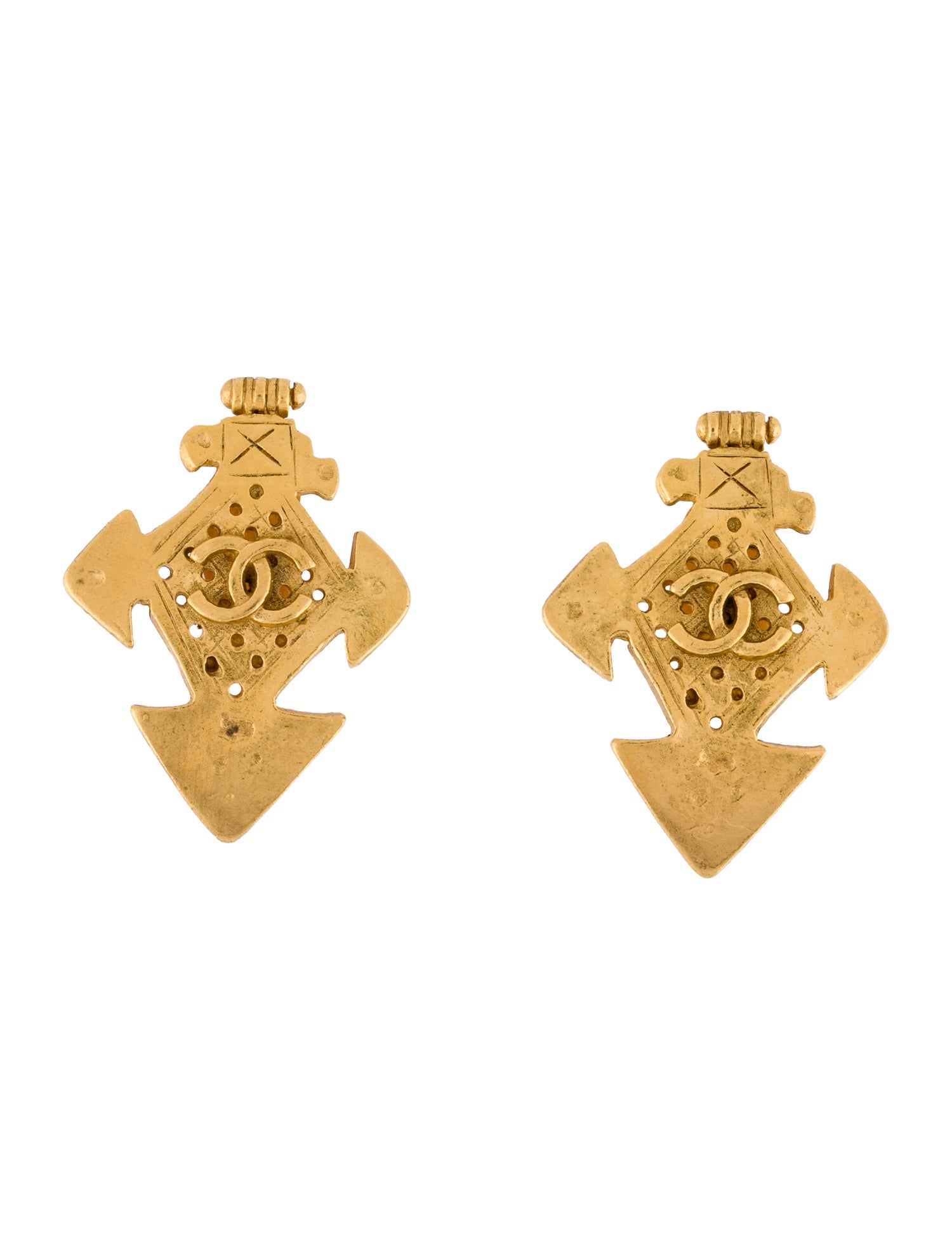 Chanel Vintage CC Clip-On Earrings