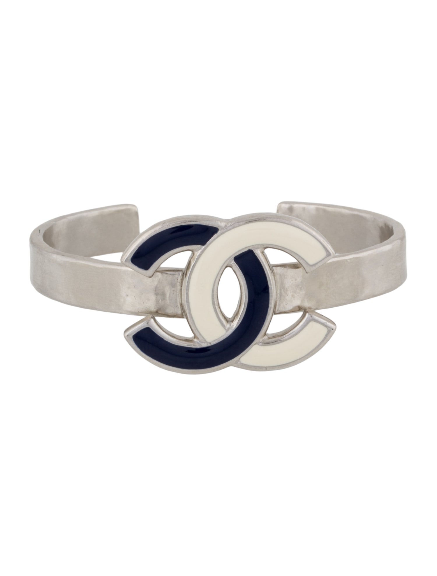 Chanel CC Enamel Cuff Bracelet