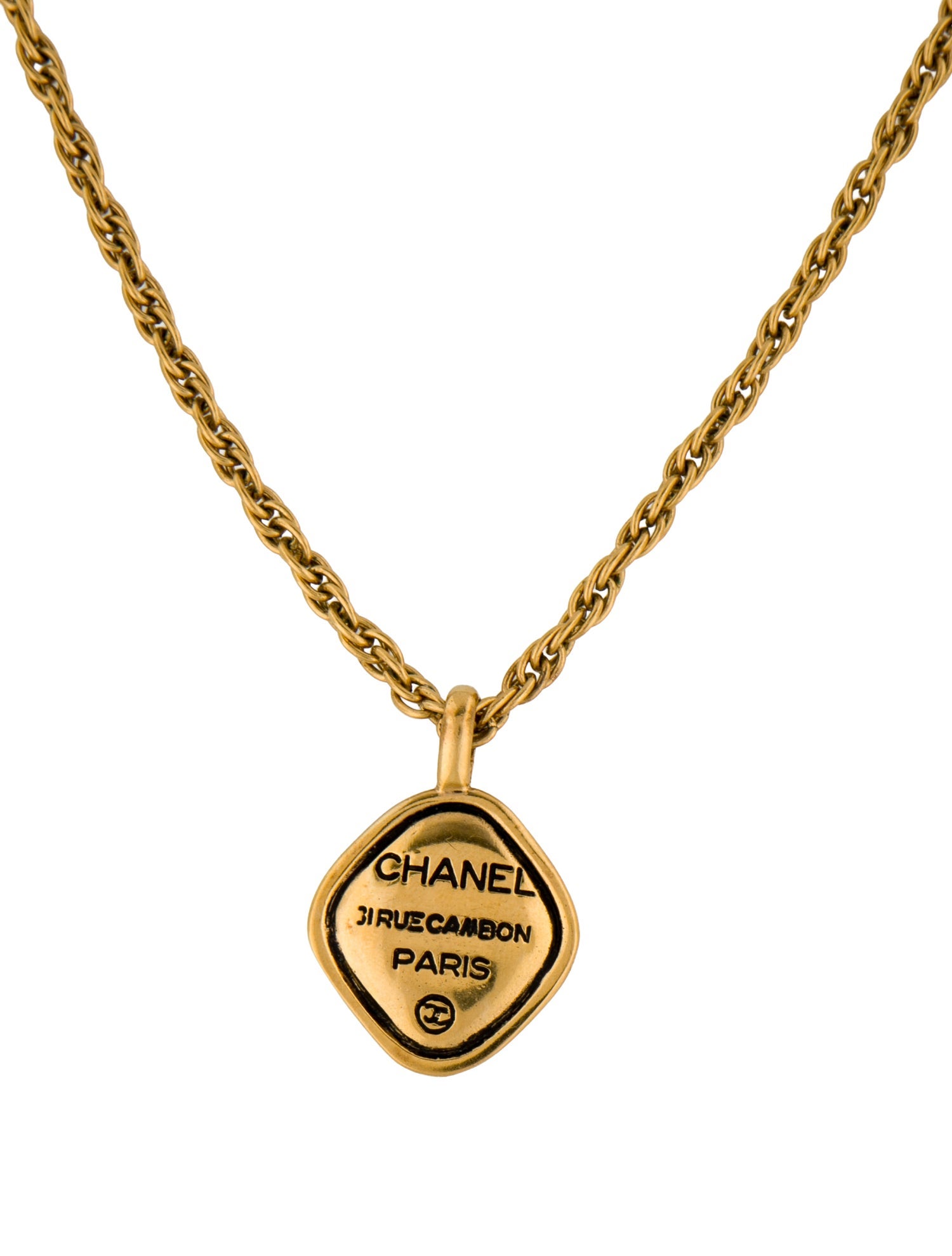Chanel Vintage '31 Rue Cambon Paris' Pendant Necklace