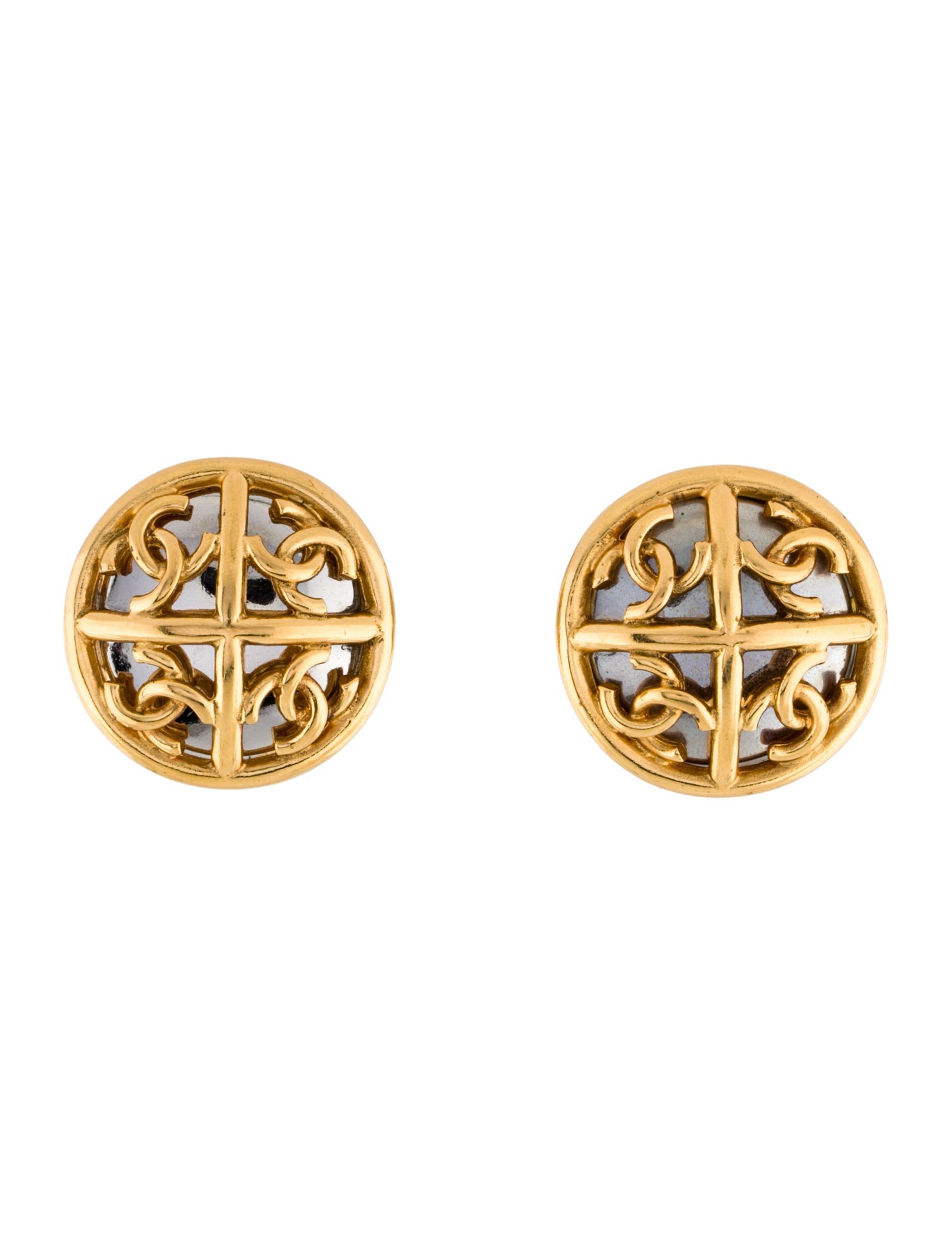 Chanel Vintage CC Clip-On Earrings