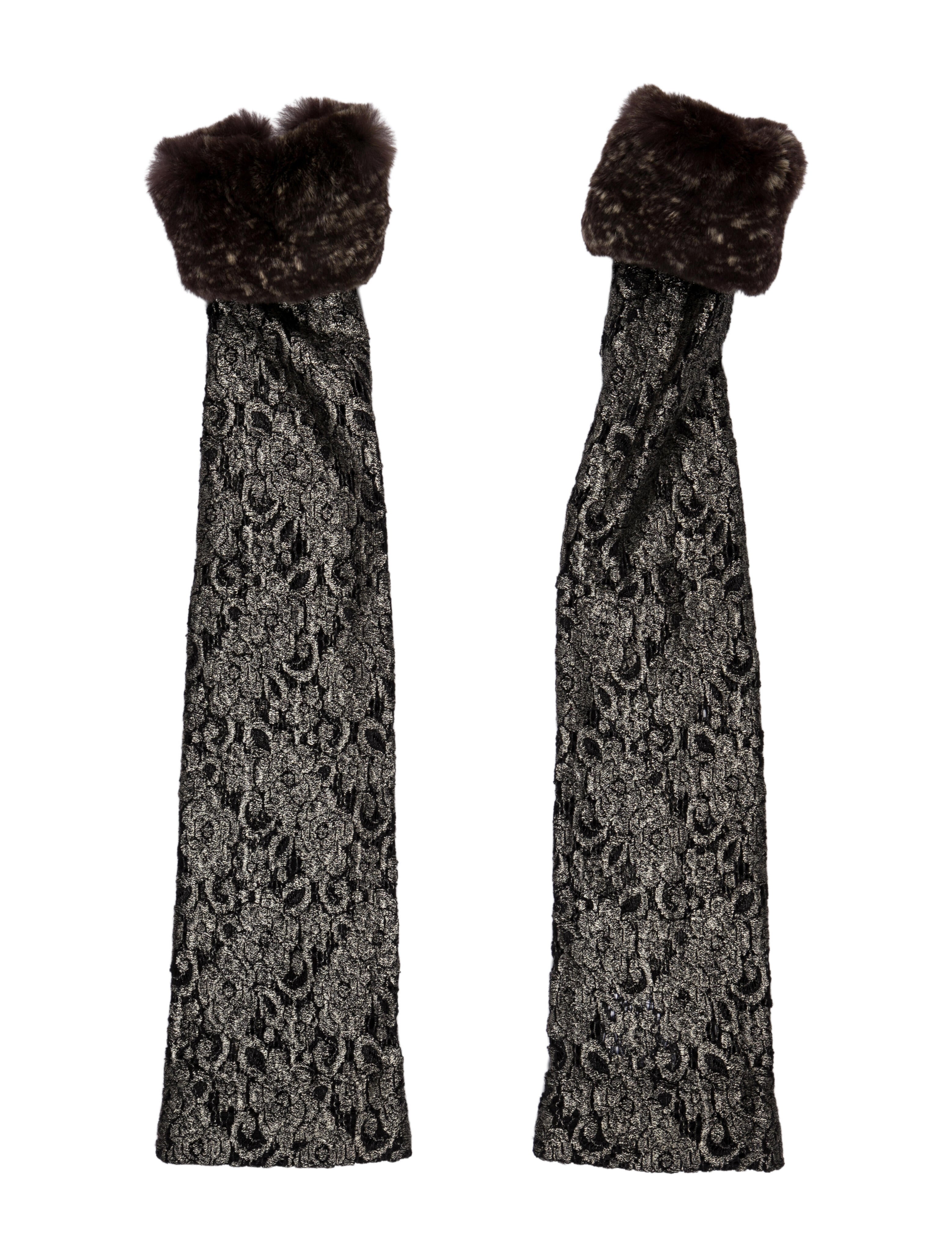Chanel Fur-Trimmed Arm Warmers