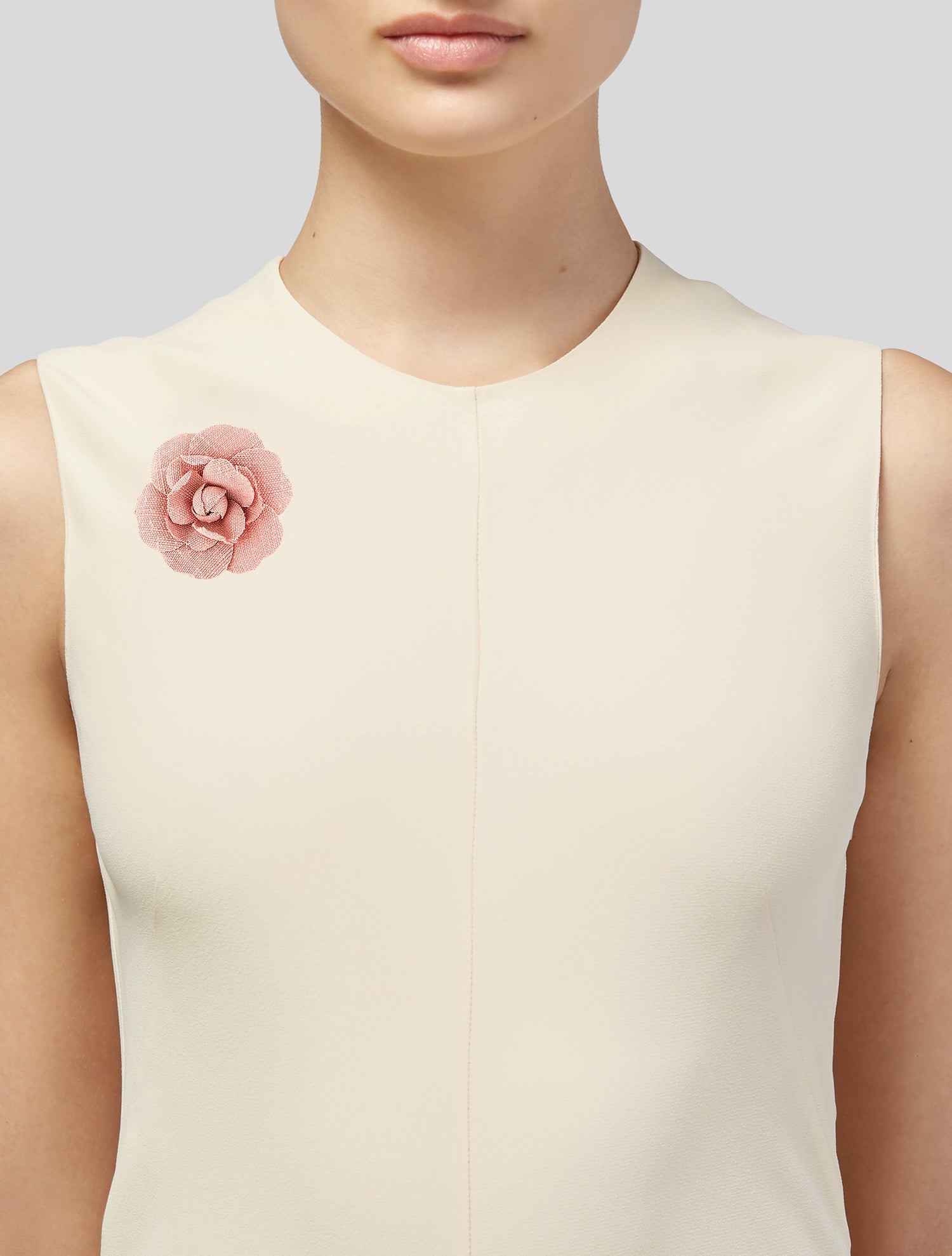 Chanel Vintage Fabric Camelia Brooch