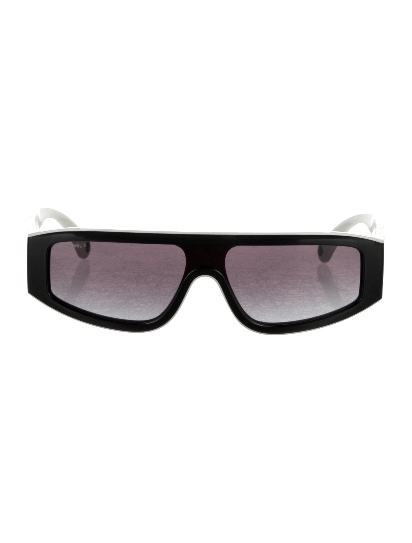 Chanel Interlocking CC Logo Shield Sunglasses