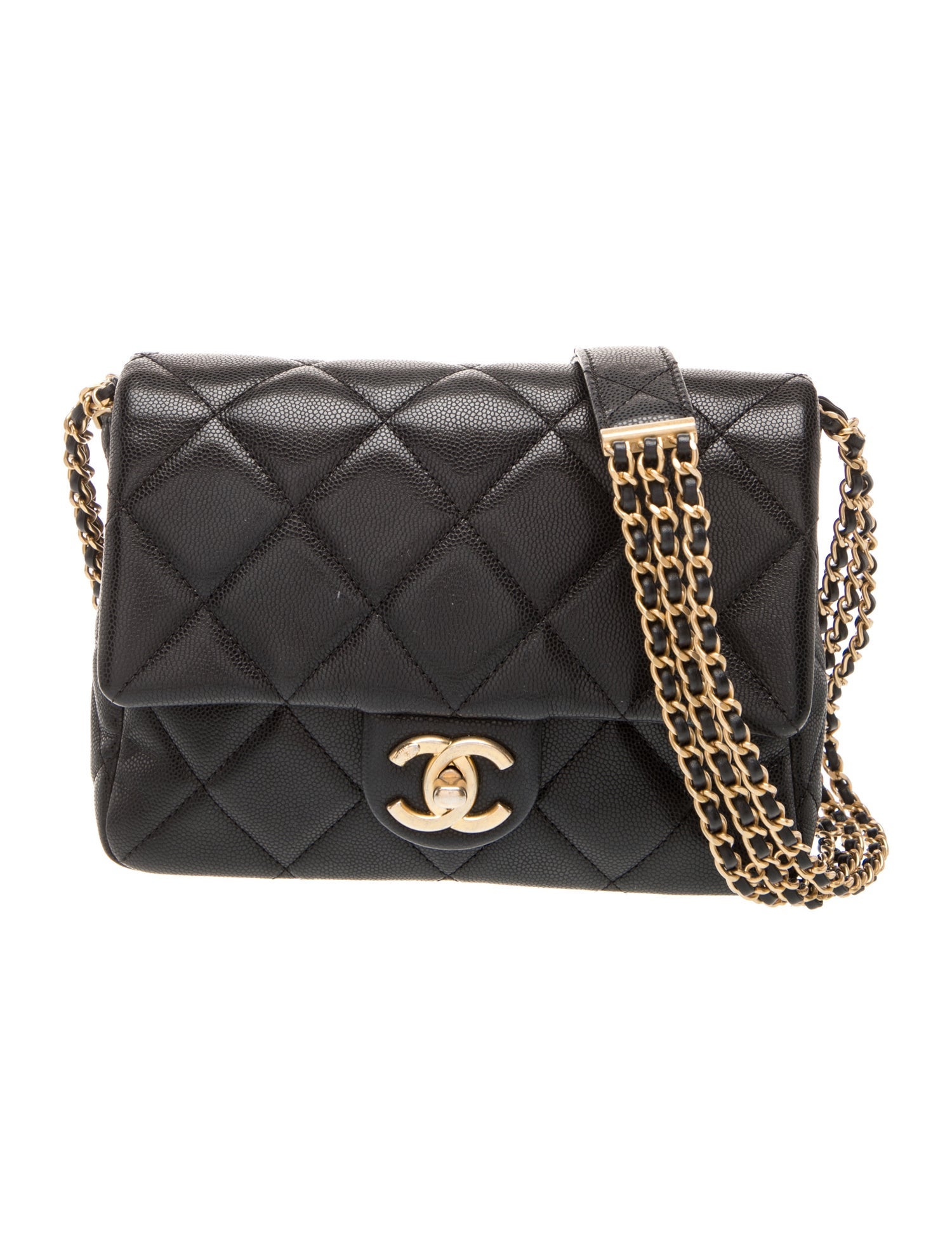 Chanel Quilted Triple Chain Shoulder Bag