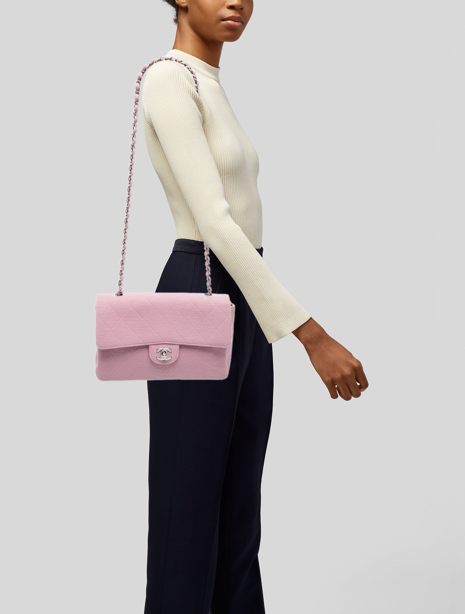 Chanel Medium Jersey Single Flap Bag
