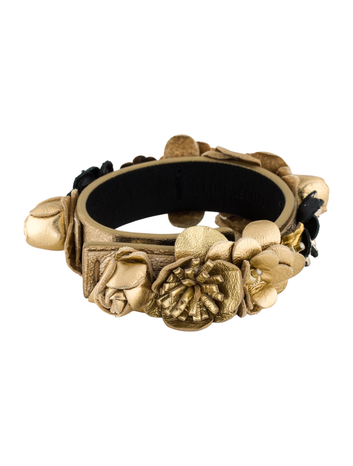 Chanel Leather CC Flower Wrap Bracelet