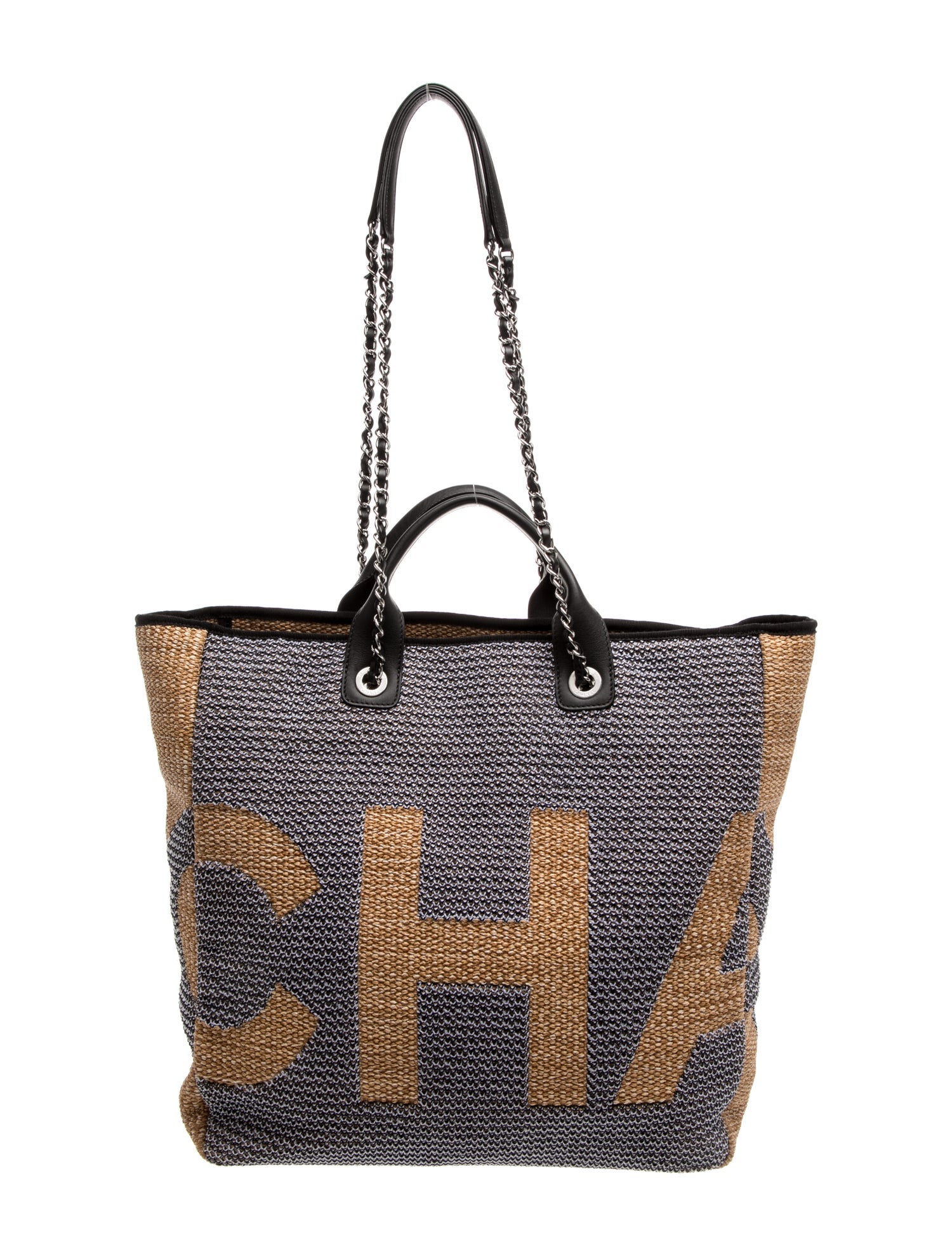 Chanel Raffia Maxi Deauville Shopping Tote