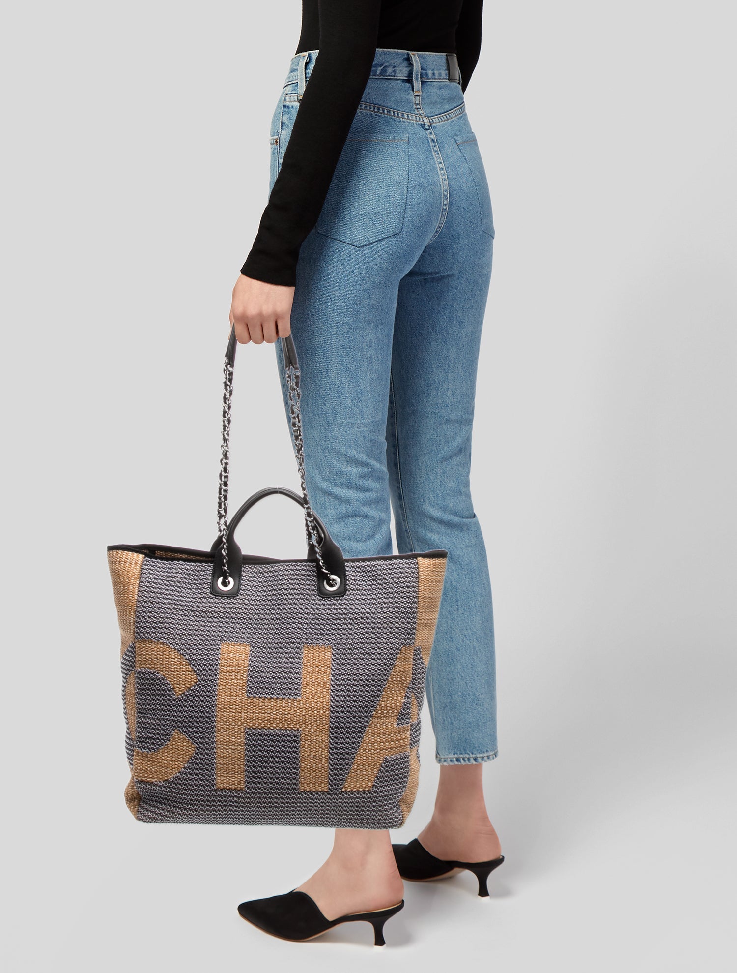 Chanel Raffia Maxi Deauville Shopping Tote