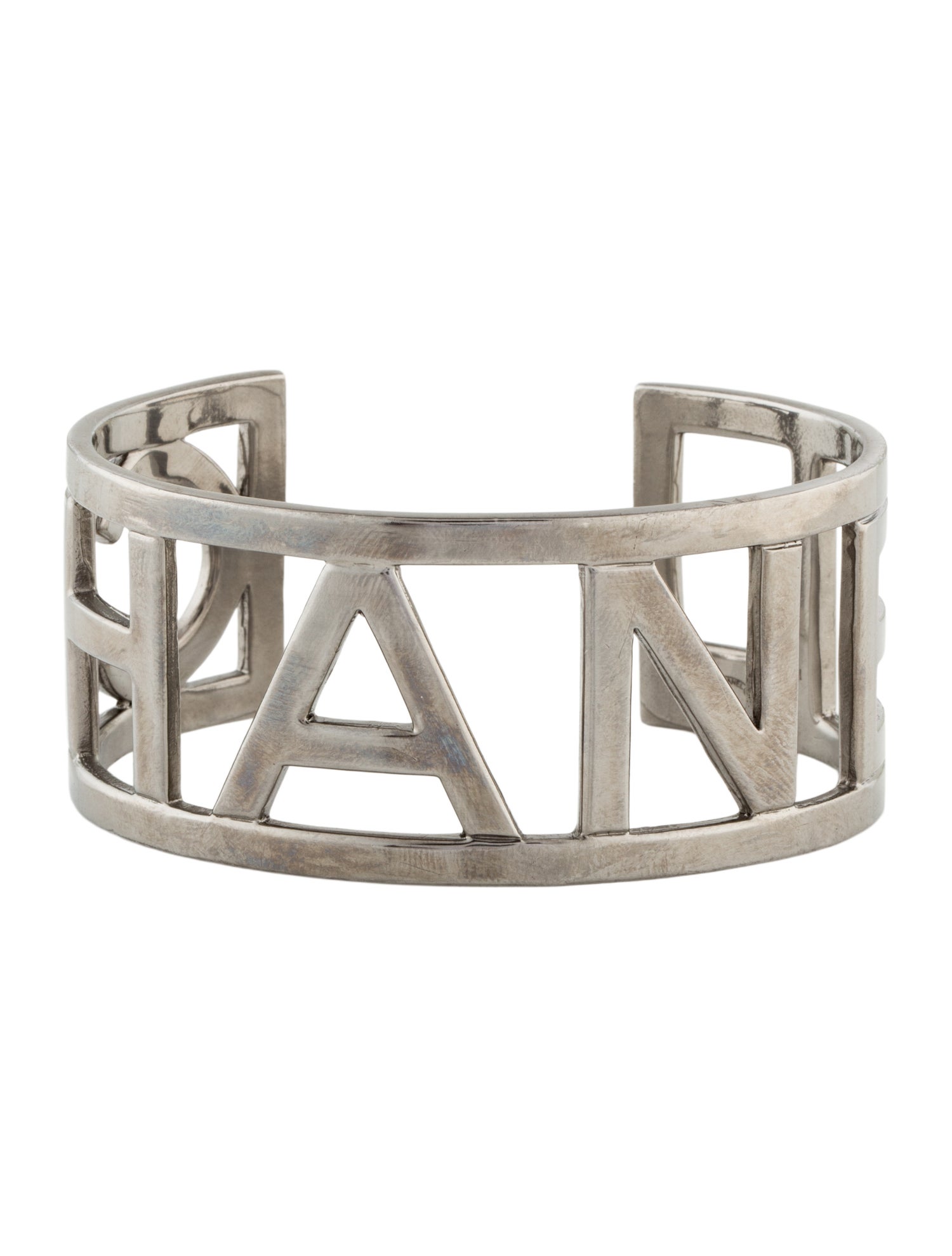 Chanel 'CHANEL' Cut-Out Logo Cuff