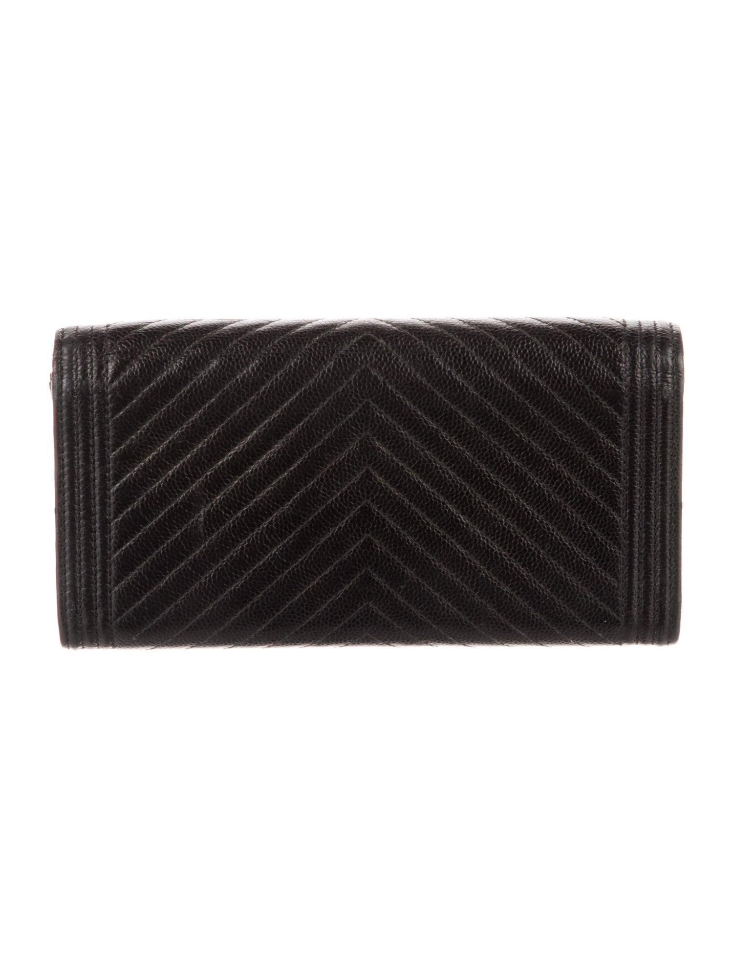 Chanel 2017-2018 Chevron Boy Continental Wallet Continental Wallet