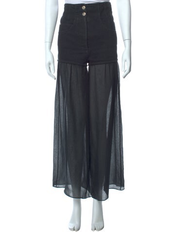 Pre-owned Chanel 2021 Straight Leg Pants In Gray