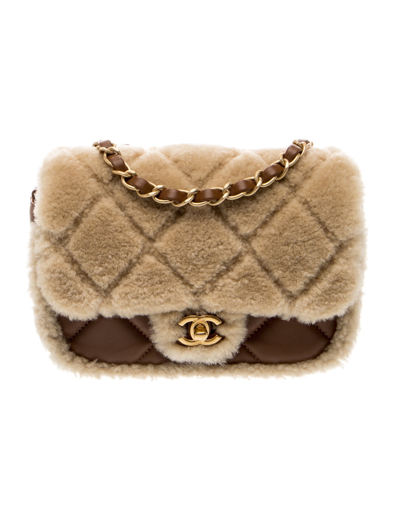 Chanel Mini Shearling Flap Bag