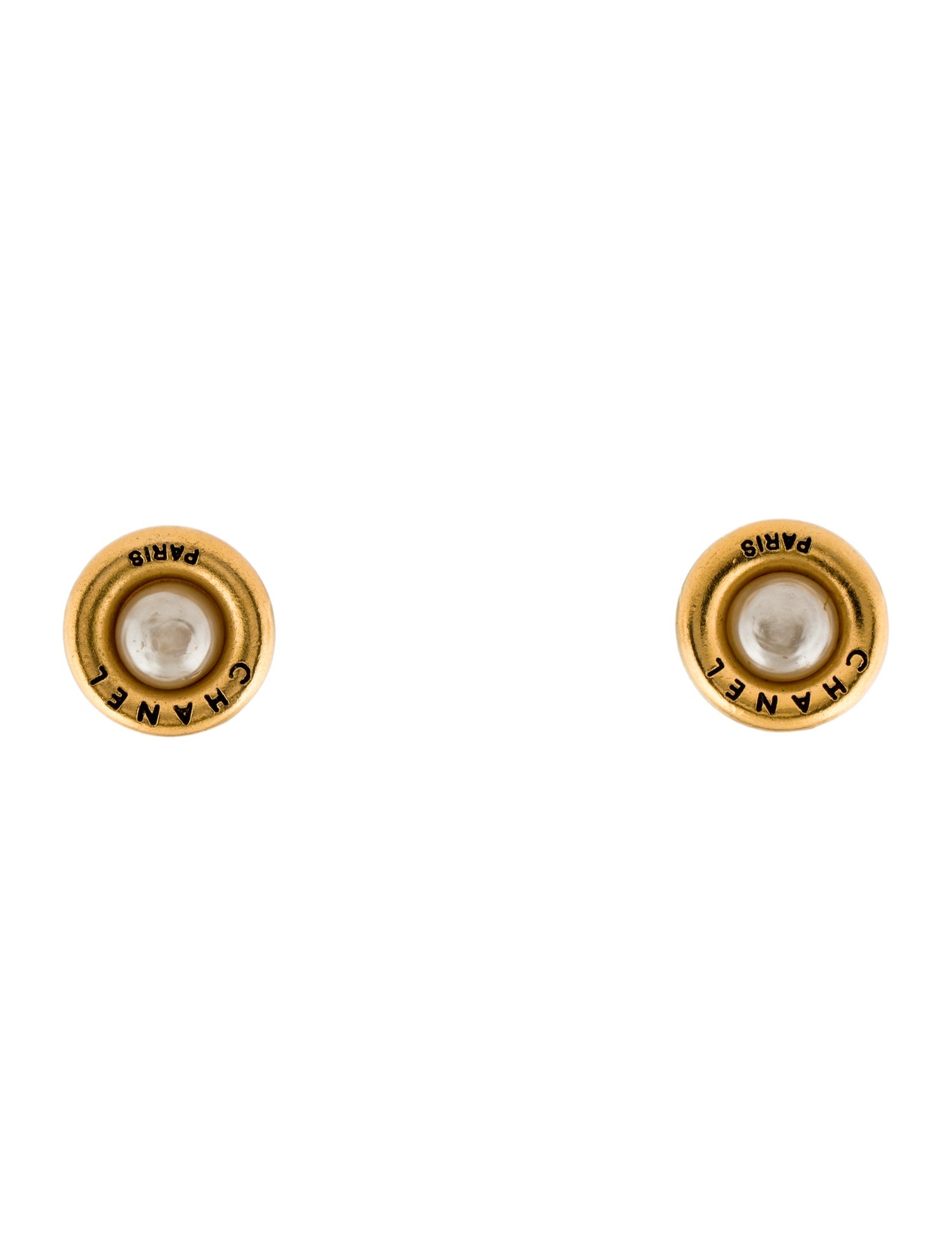 Chanel Vintage Faux Pearl Clip-On Earrings