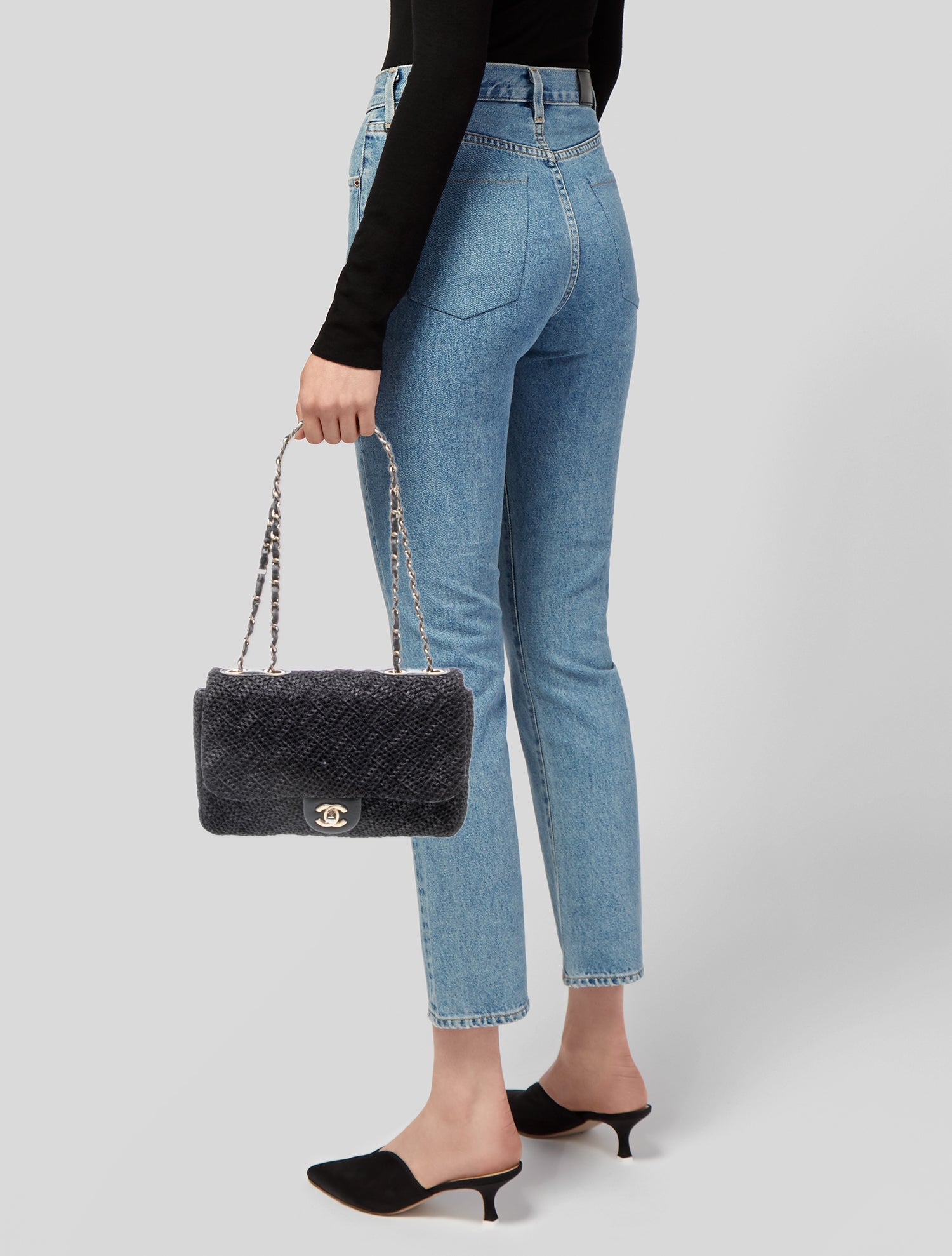 Chanel Medium Raffia Single Flap Bag