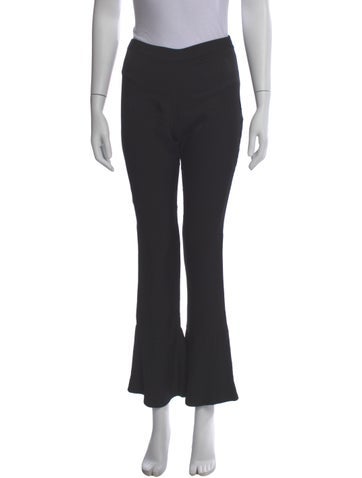 Pre-owned Chanel Vintage Straight Leg Pants In Black