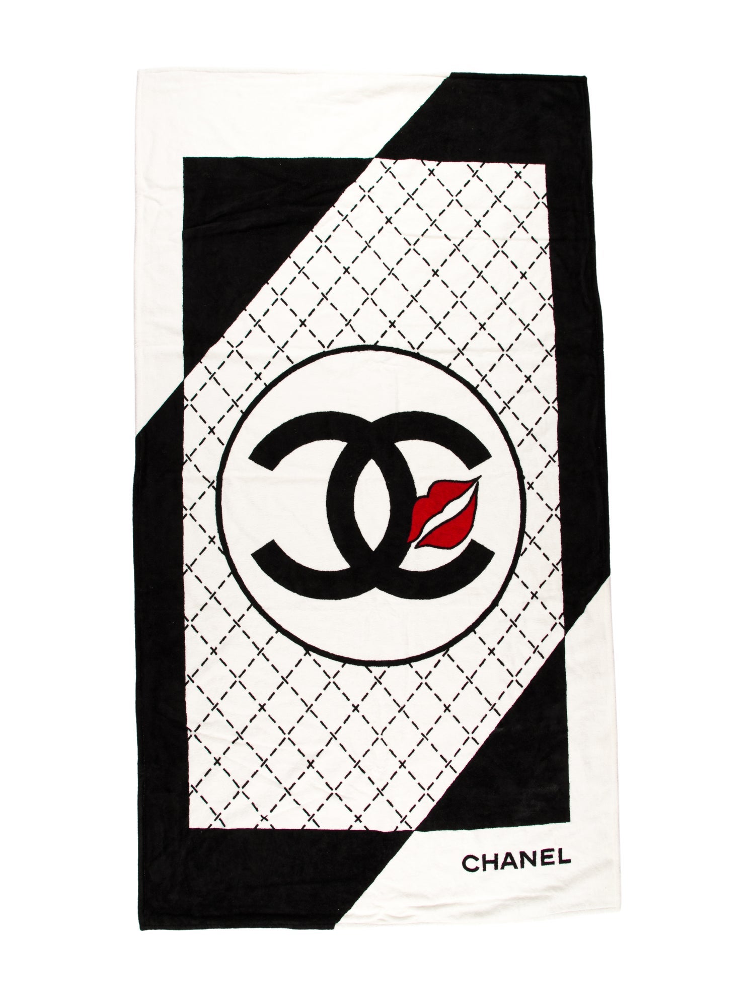 Chanel CC Lips Beach Towel