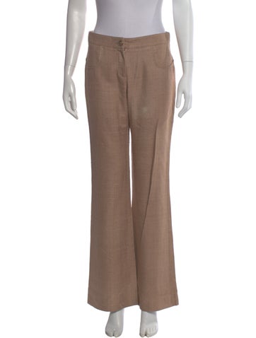 Pre-owned Chanel Vintage Wide Leg Pants In Neutral