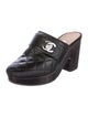 Chanel Quilted Turnlock Clogs