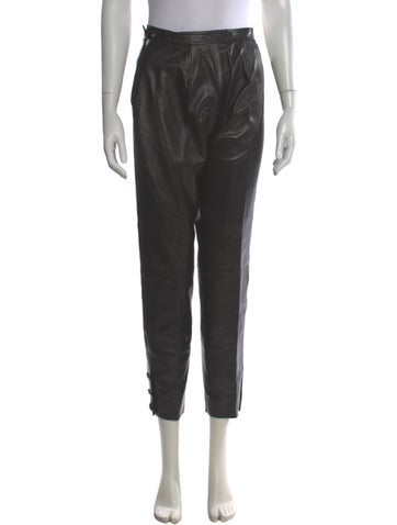 Pre-owned Chanel Vintage Skinny Leg Pants In Black