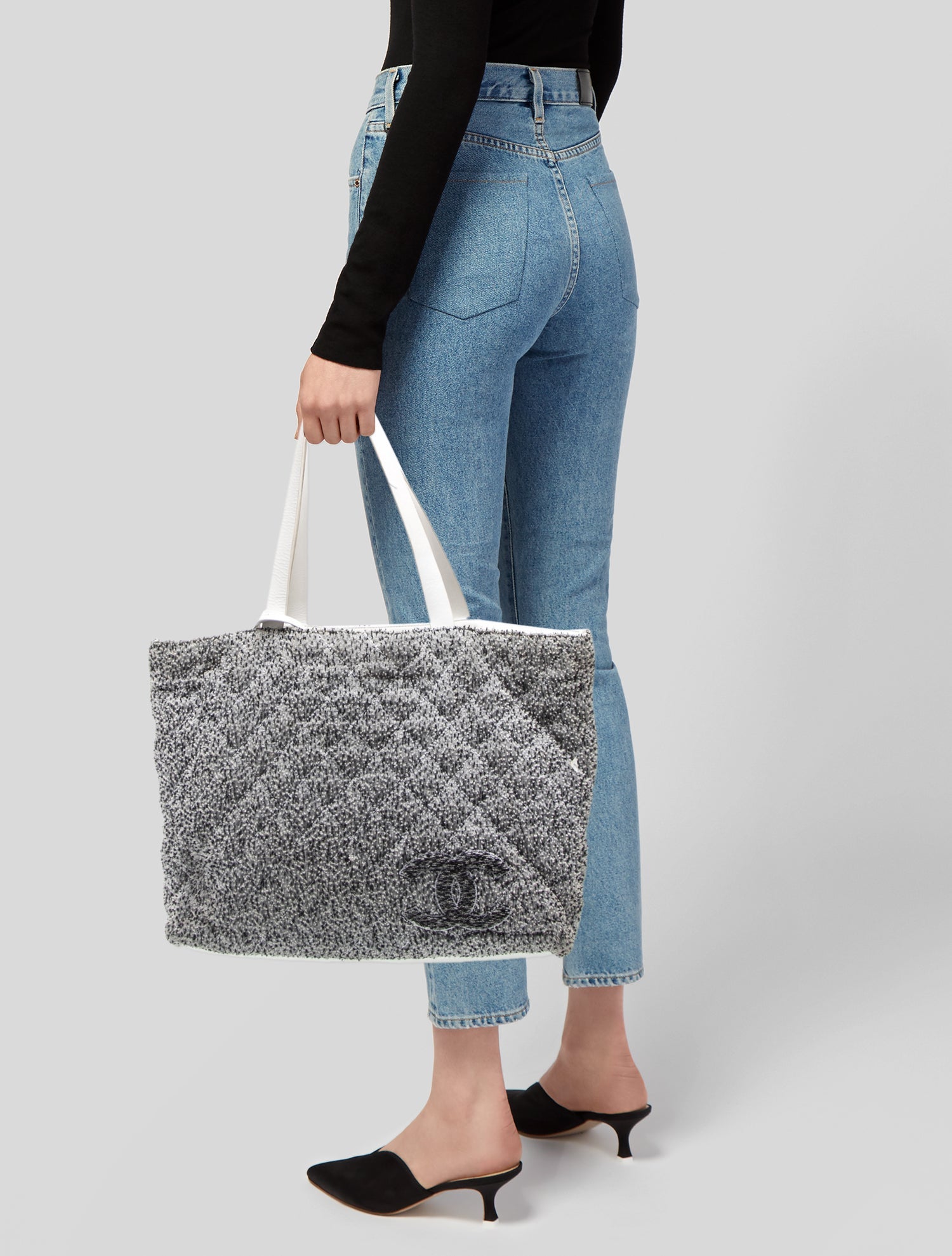 Chanel Terry Cloth CC Beach Tote w/ Pouch