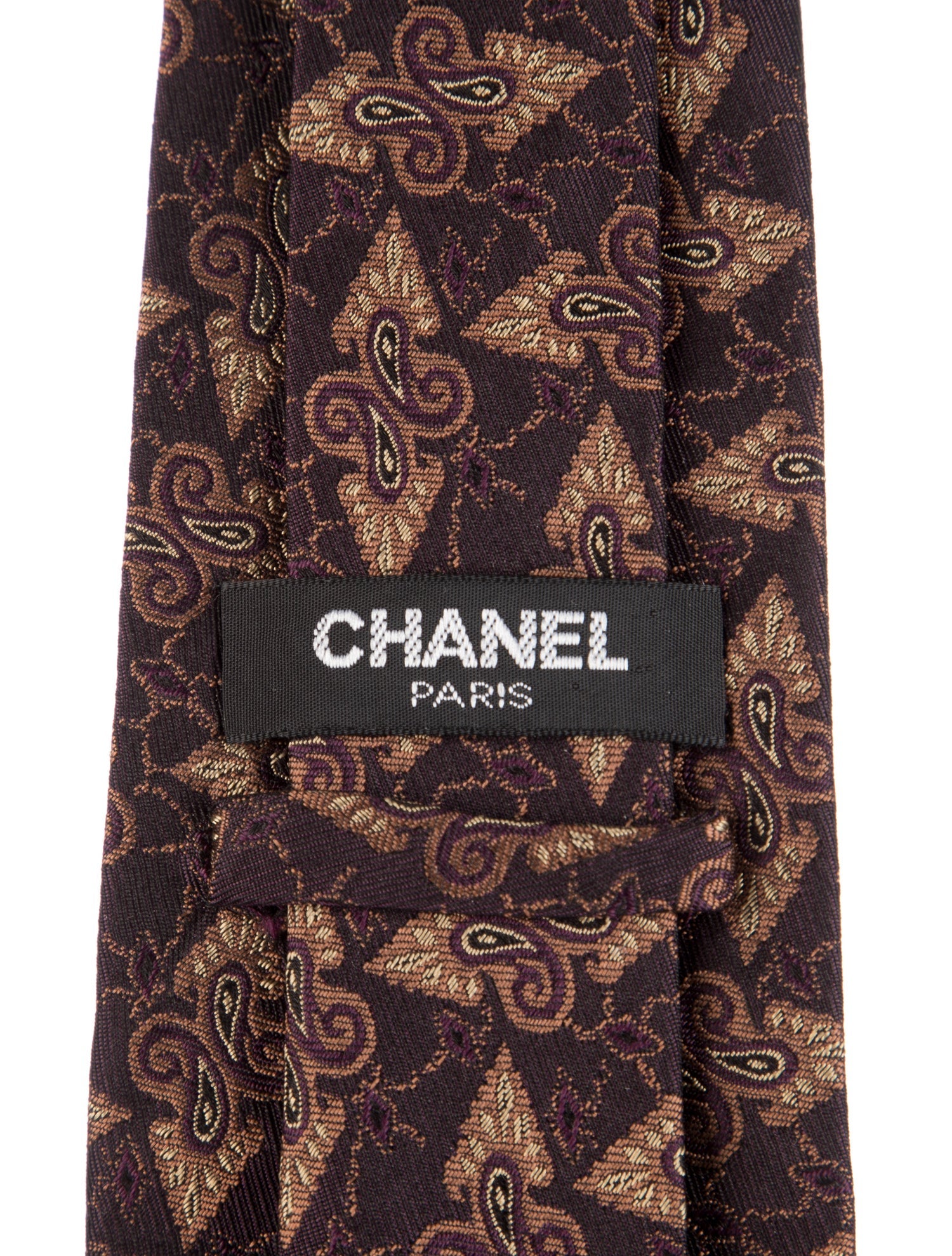 Chanel Vintage Paisley Silk Tie