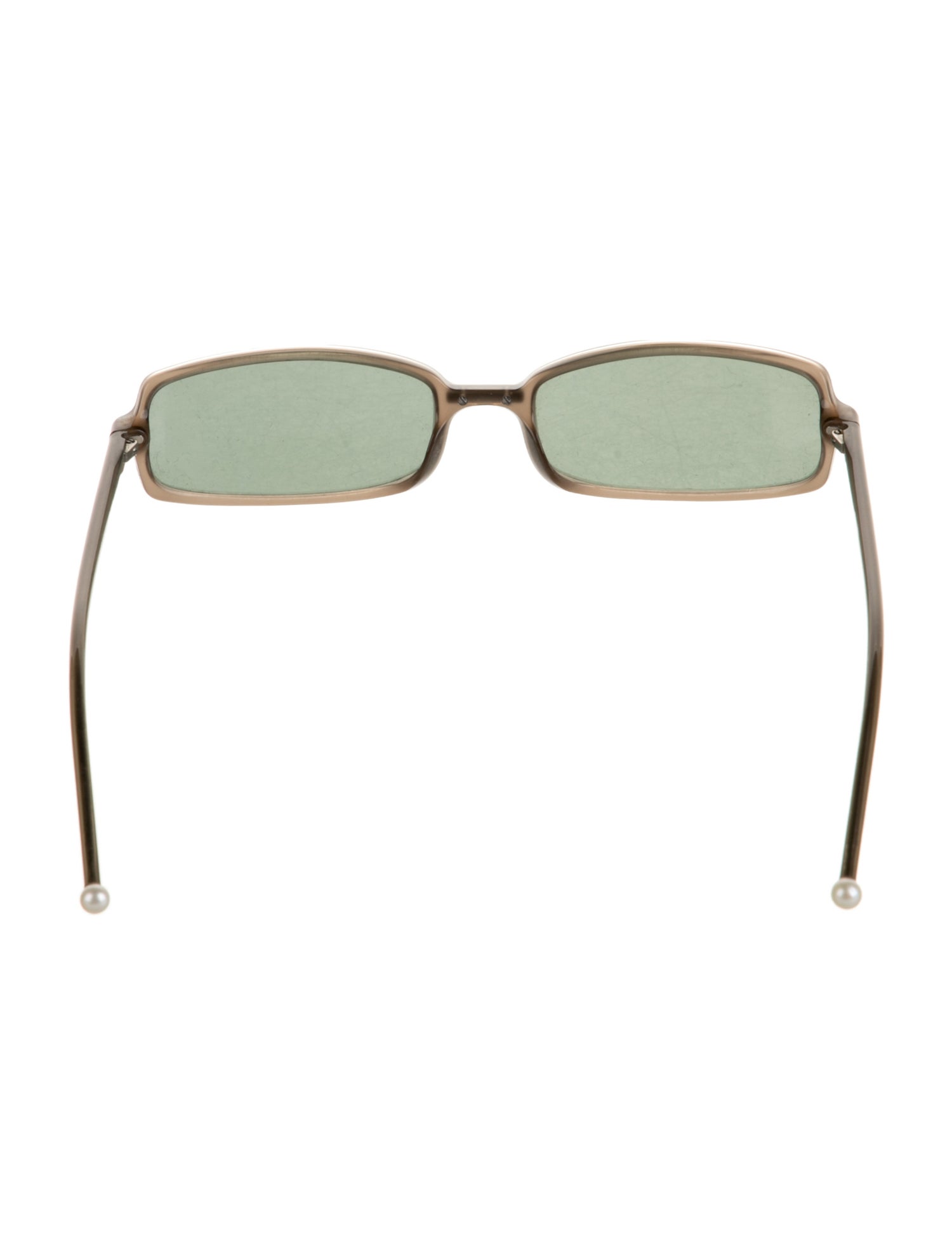 Chanel Faux Pearl Accents Square Sunglasses