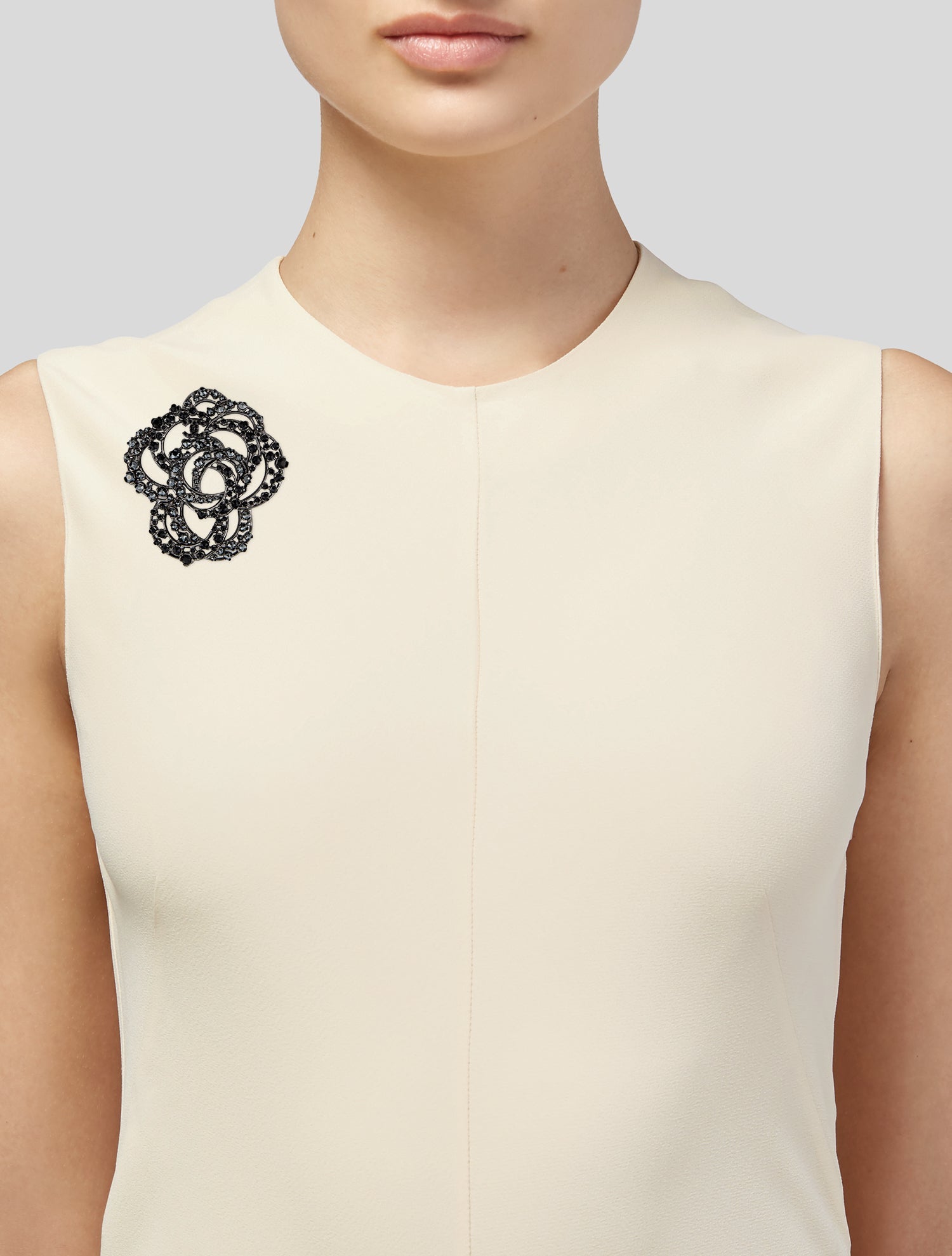 Chanel Strass Flower Pin Brooch