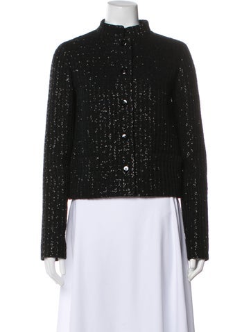 Pre-owned Chanel 2025 Wool Evening Jacket In Black