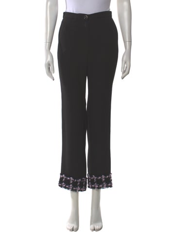 Pre-owned Chanel 2025 Straight Leg Pants W/ Tags In Black