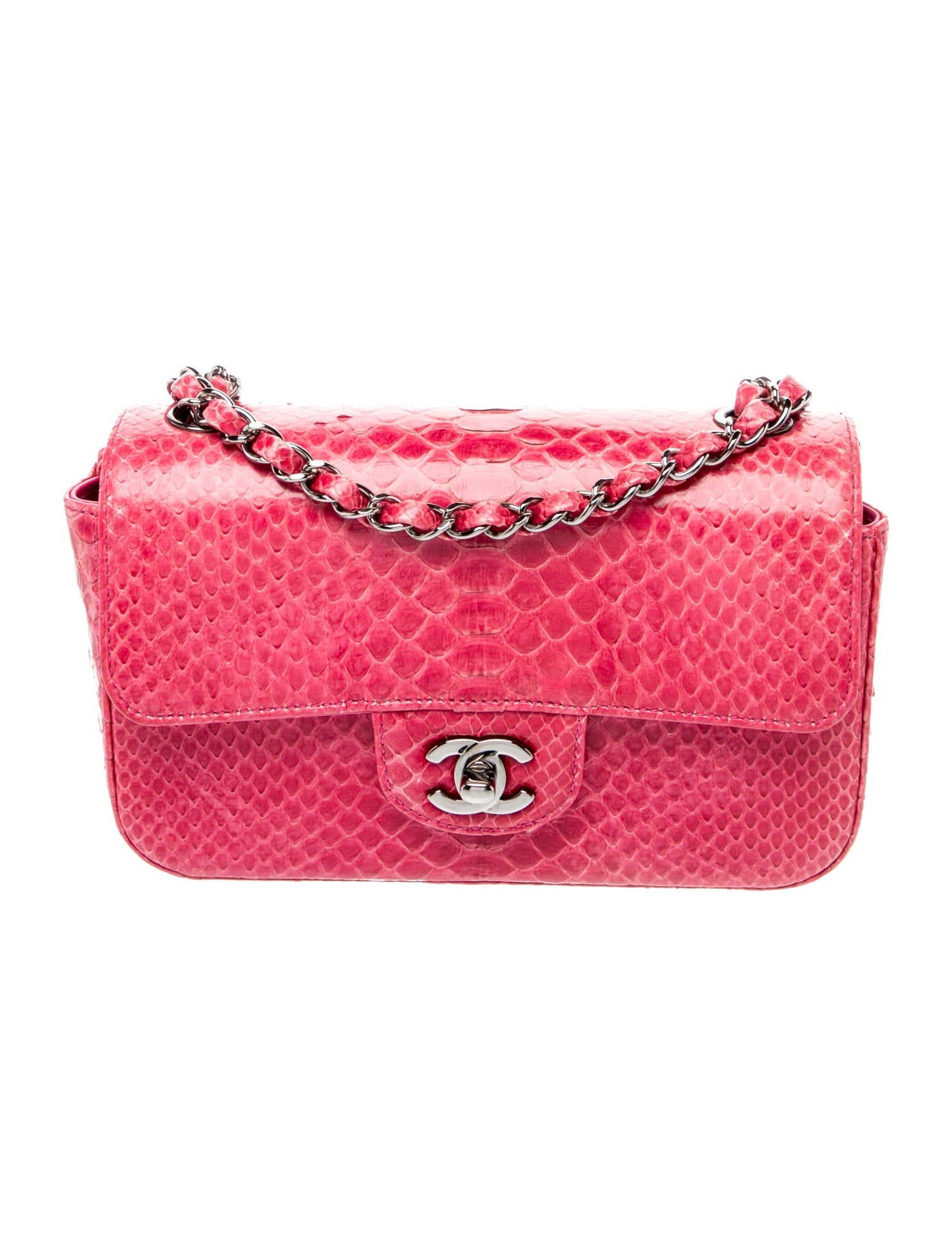 Chanel Python Rectangular Mini Flap Bag